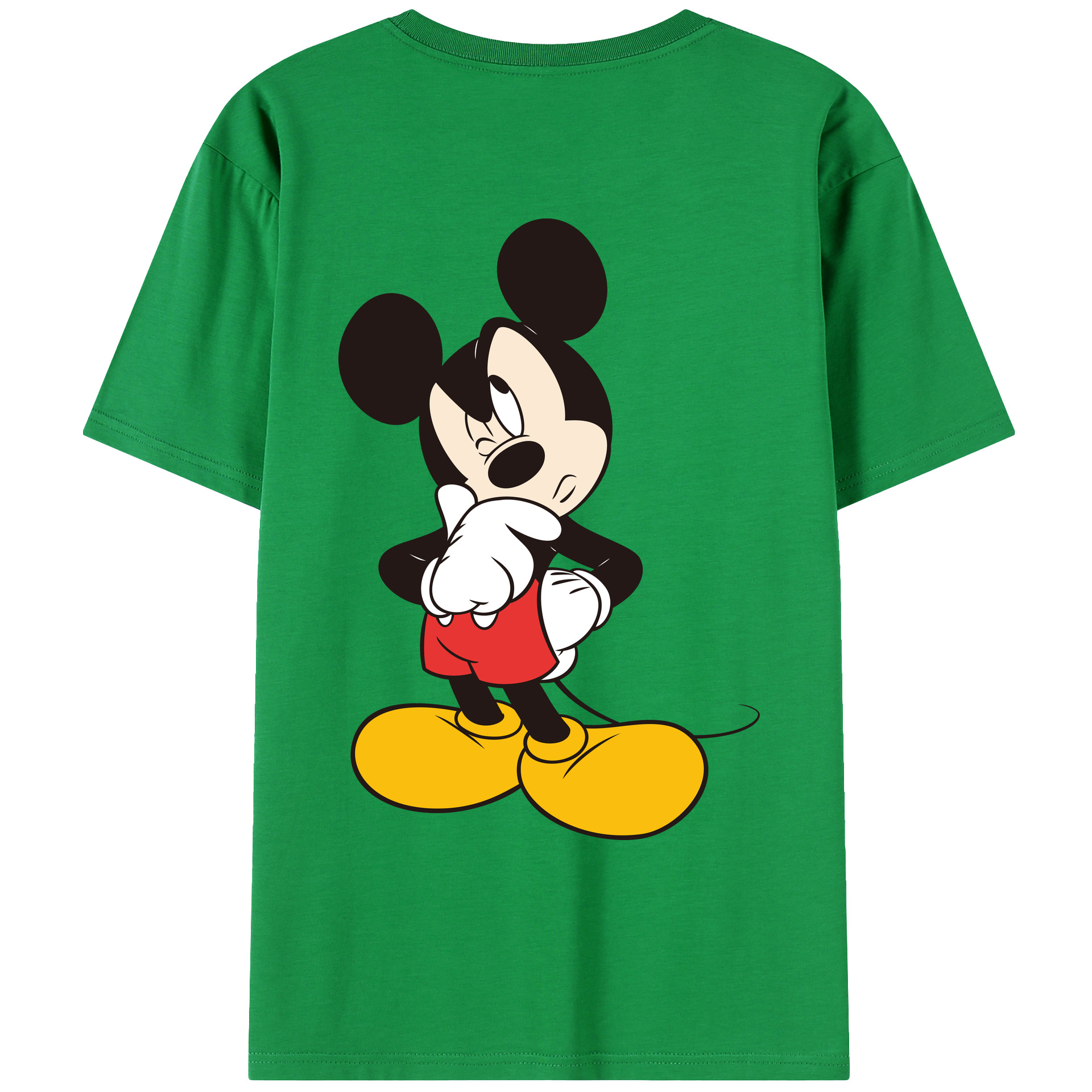 （画像用） ミッキーマウス Mickey Mouse レディース半袖Tシャツ(バックプリント)