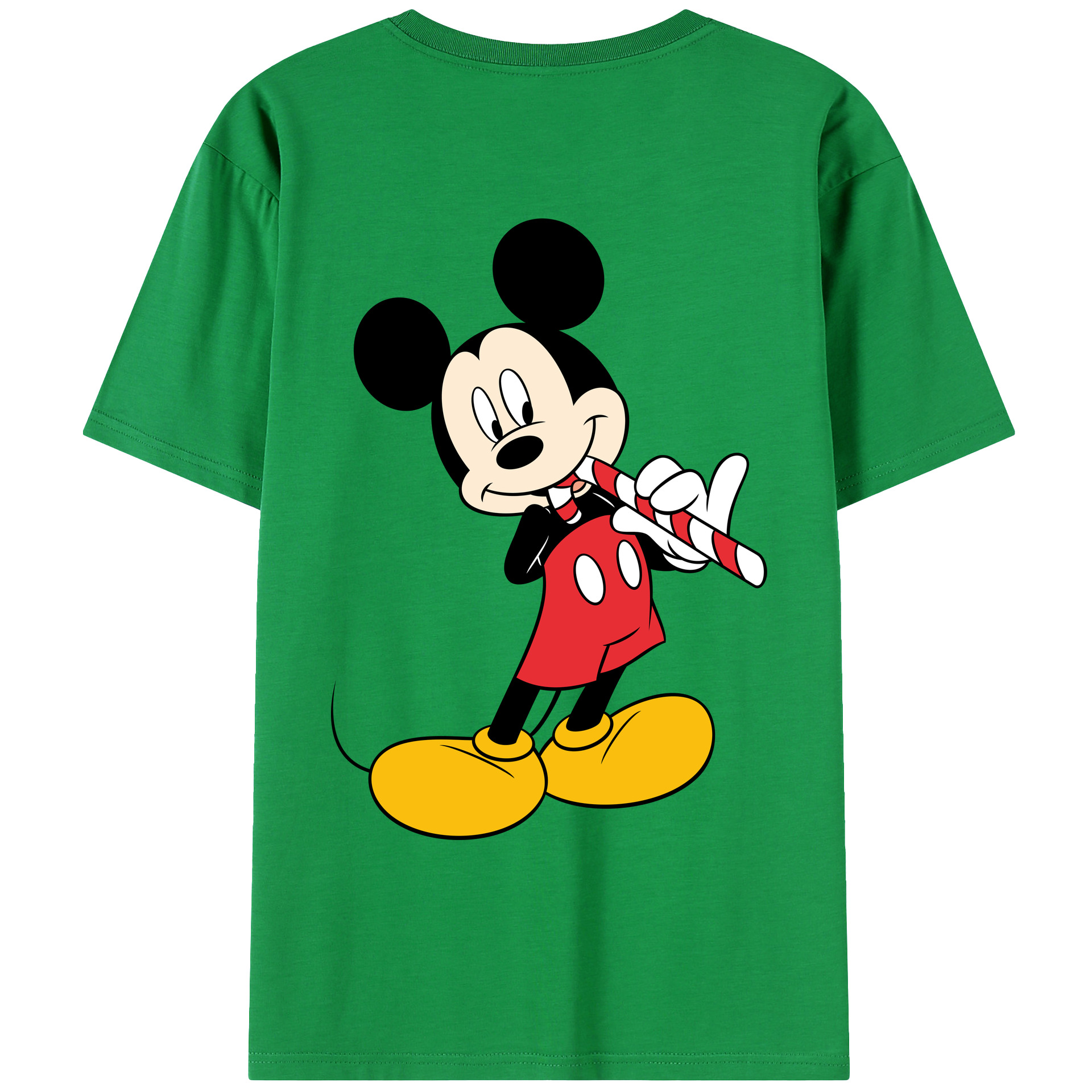 （画像用） ミッキーマウス Mickey Mouse レディース半袖Tシャツ(バックプリント)