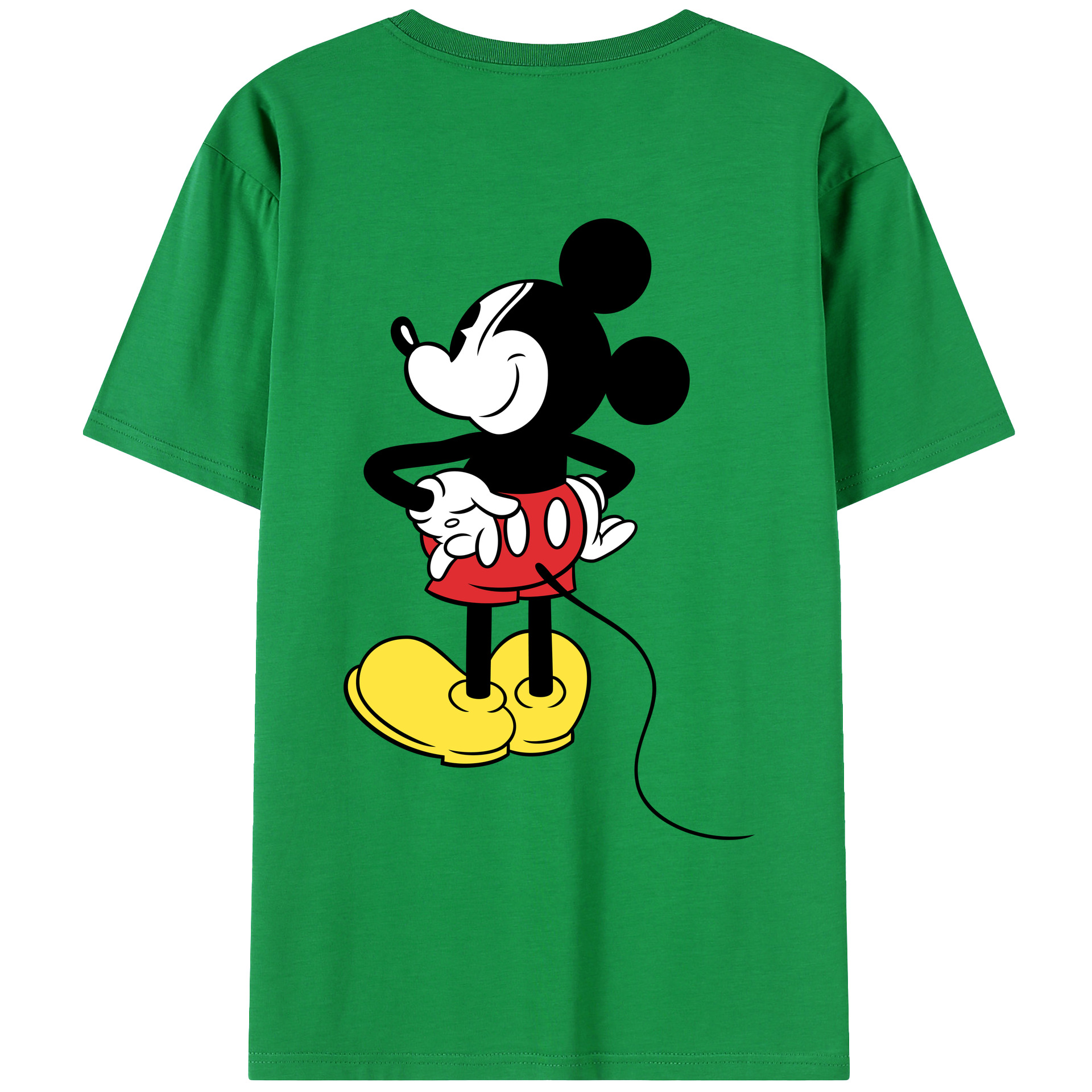 （画像用） ミッキーマウス Mickey Mouse レディース半袖Tシャツ(バックプリント)