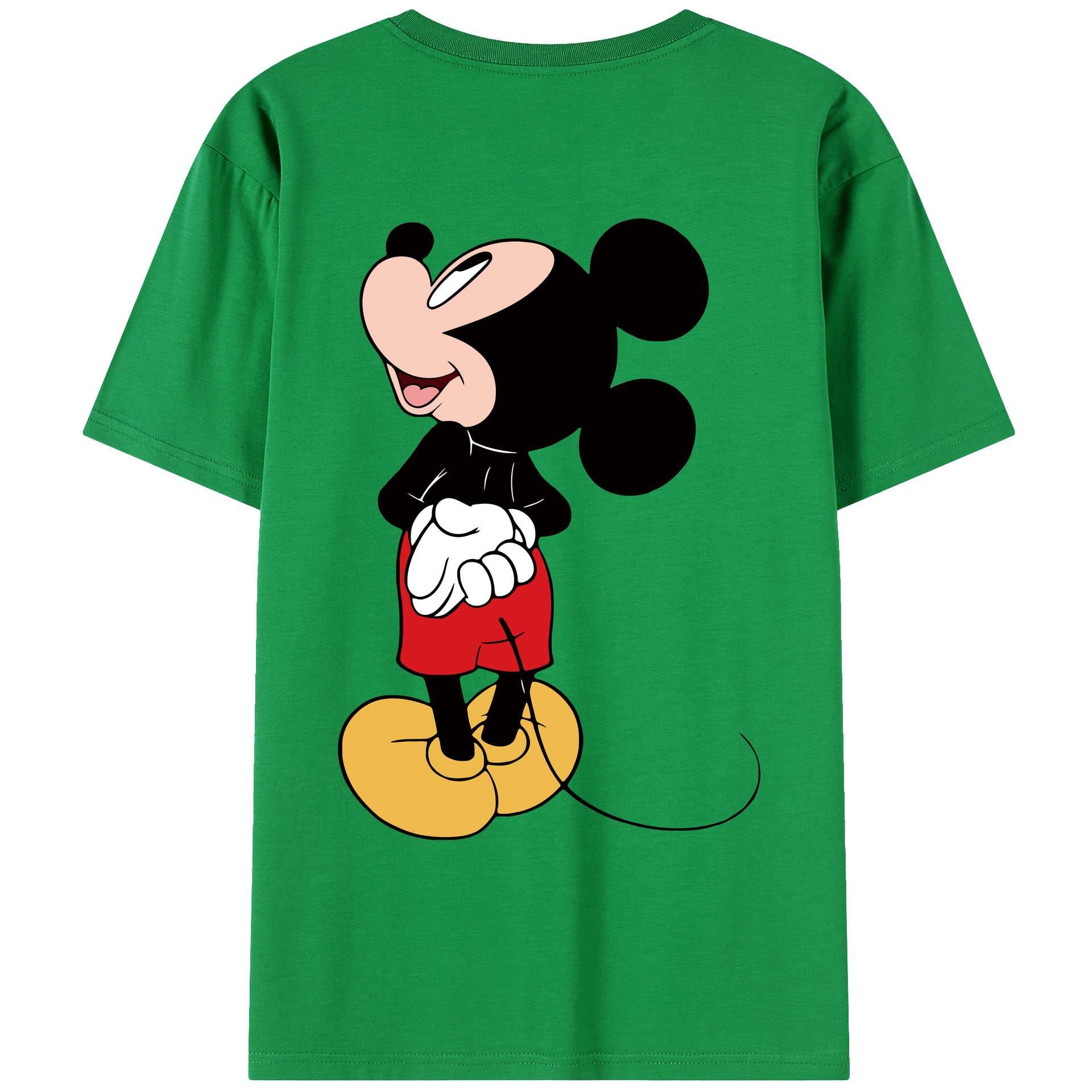 （画像用） ミッキーマウス Mickey Mouse レディース半袖Tシャツ(バックプリント)