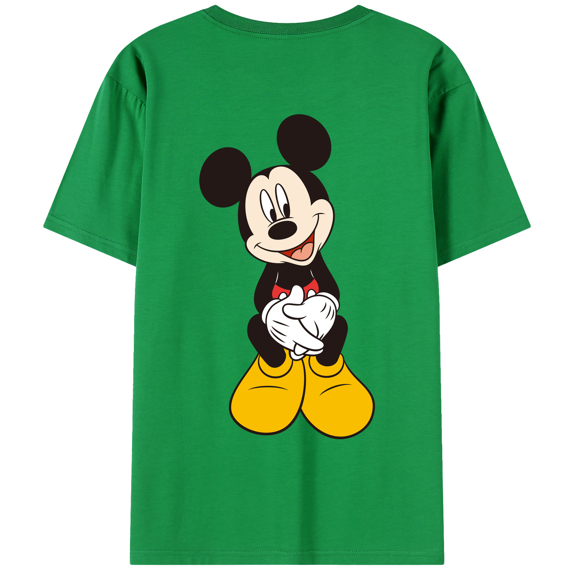 （画像用） ミッキーマウス Mickey Mouse レディース半袖Tシャツ(バックプリント)