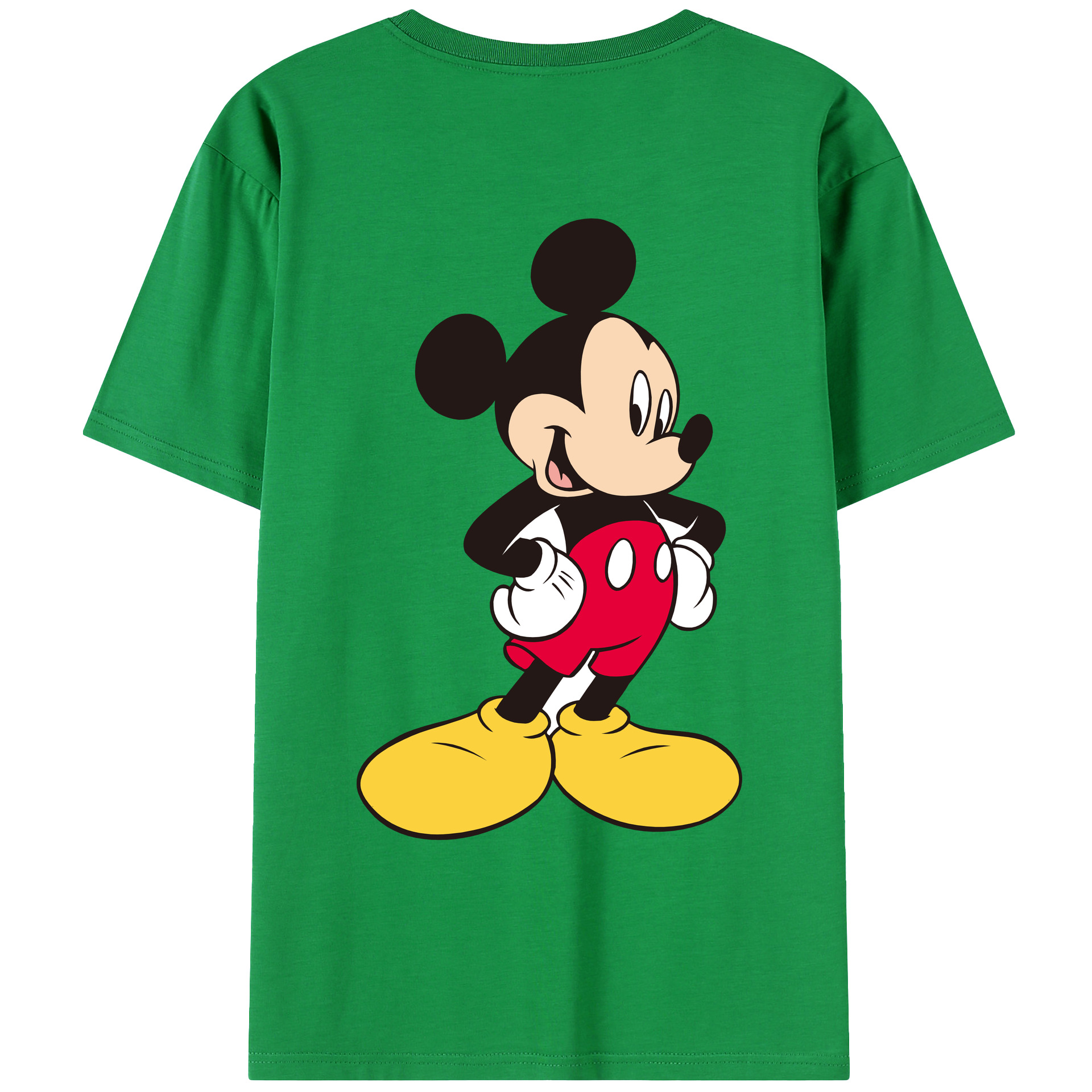 （画像用） ミッキーマウス Mickey Mouse レディース半袖Tシャツ(バックプリント)