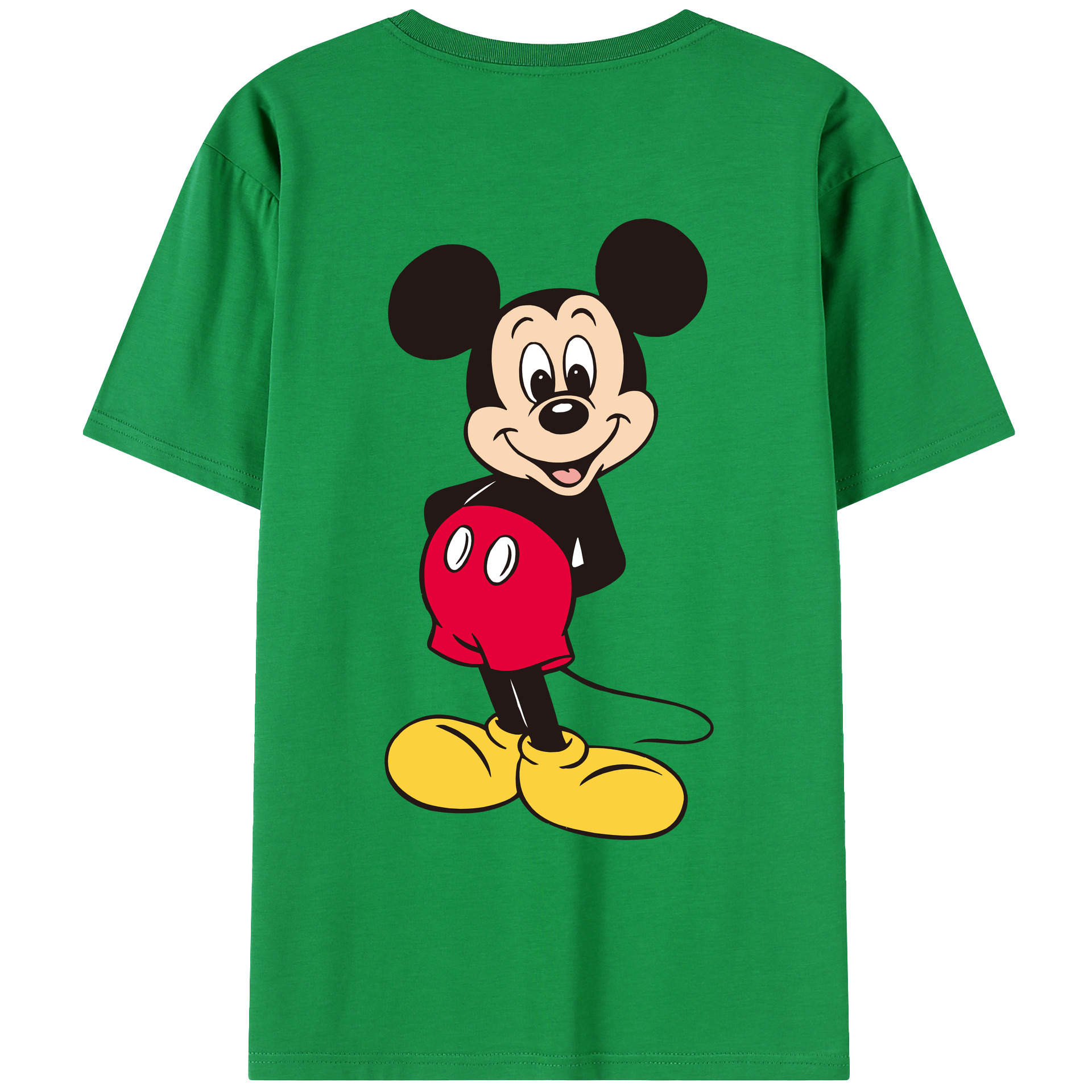 （画像用） ミッキーマウス Mickey Mouse レディース半袖Tシャツ(バックプリント)