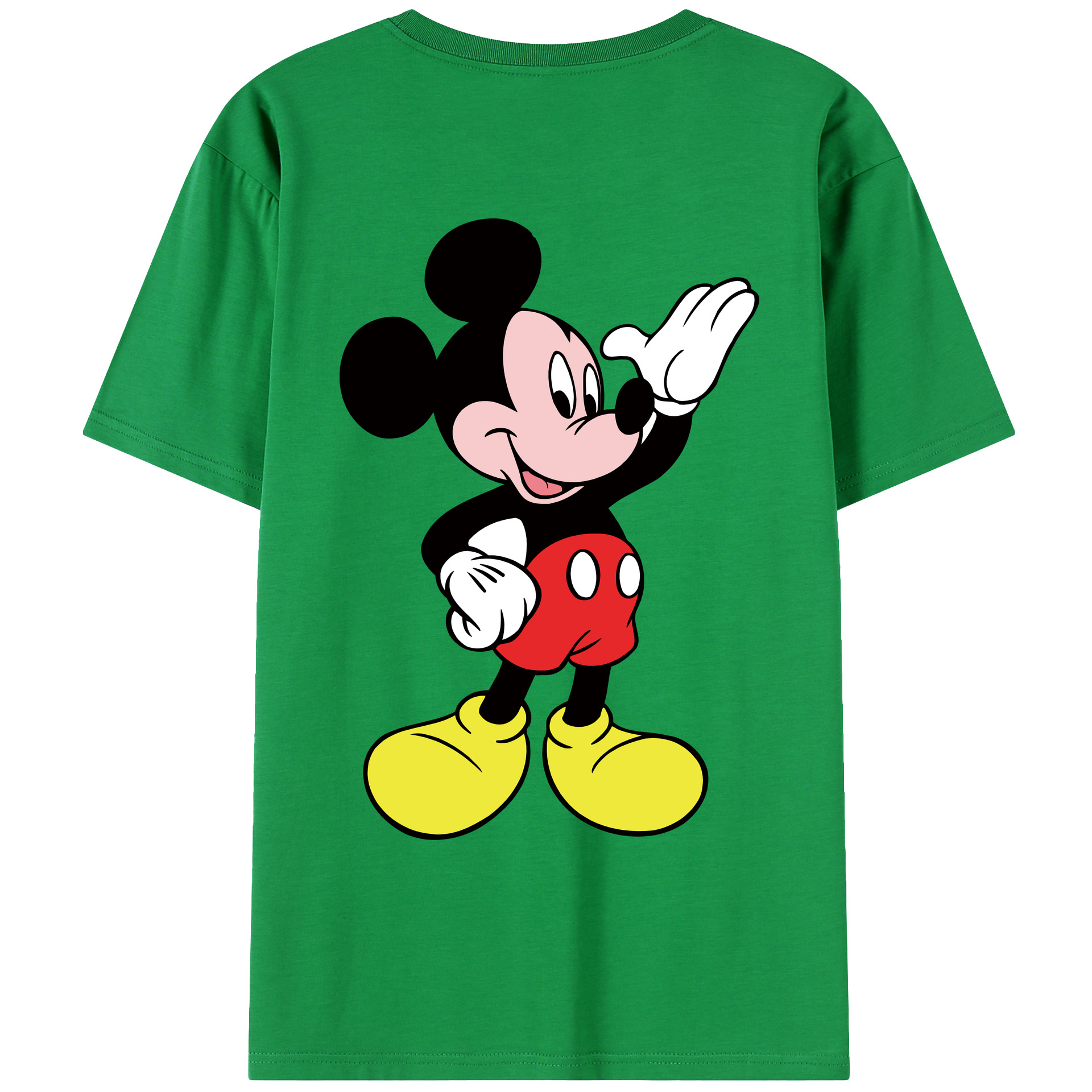 （画像用） ミッキーマウス Mickey Mouse レディース半袖Tシャツ(バックプリント)