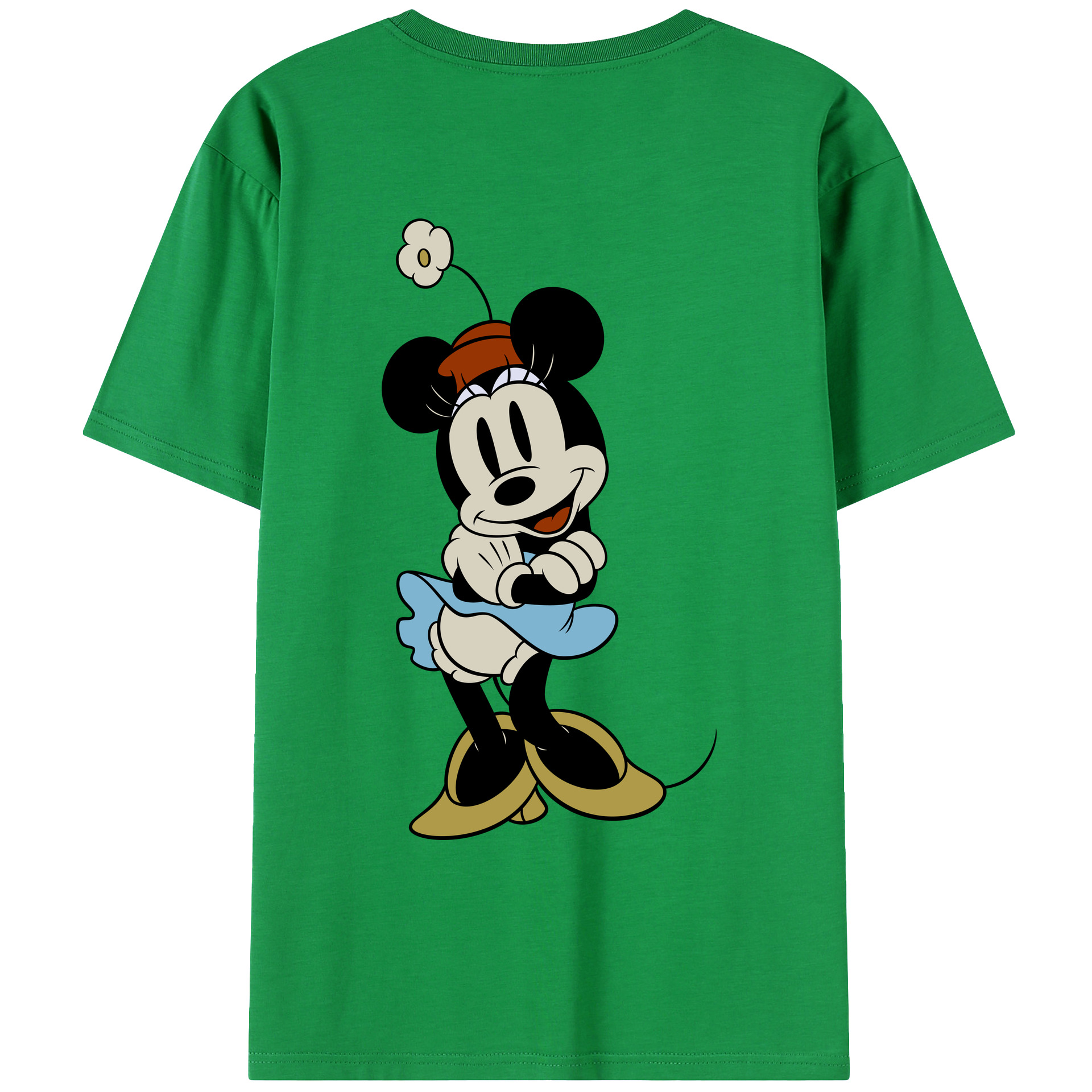 （画像用） ミッキーマウス Mickey Mouse レディース半袖Tシャツ(バックプリント)