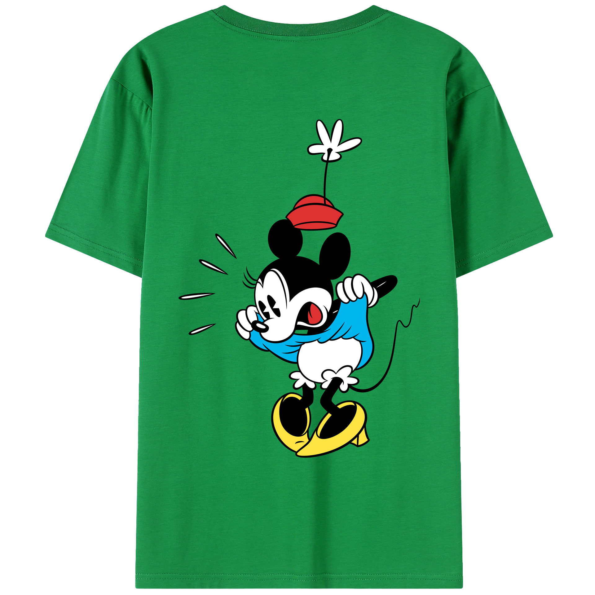 （画像用） ミッキーマウス Mickey Mouse レディース半袖Tシャツ(バックプリント)