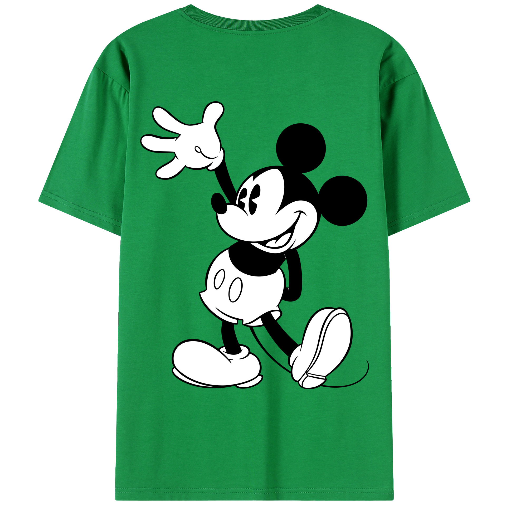 （画像用） ミッキーマウス Mickey Mouse レディース半袖Tシャツ(バックプリント)