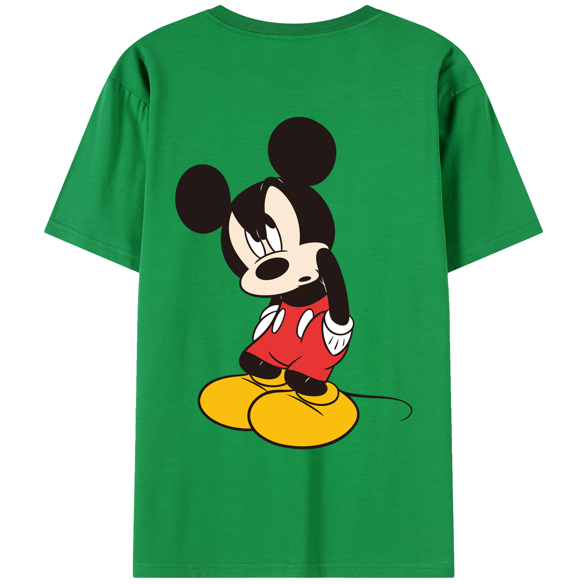 （画像用） ミッキーマウス Mickey Mouse レディース半袖Tシャツ(バックプリント)
