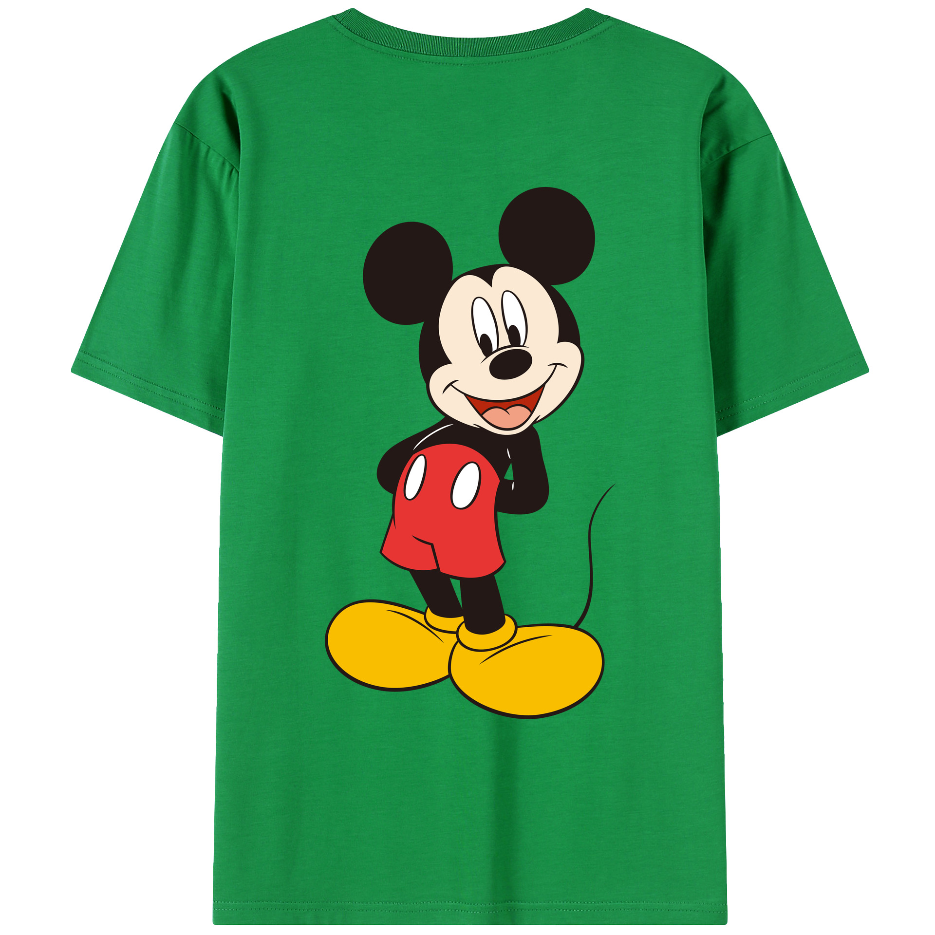 （画像用） ミッキーマウス Mickey Mouse レディース半袖Tシャツ(バックプリント)