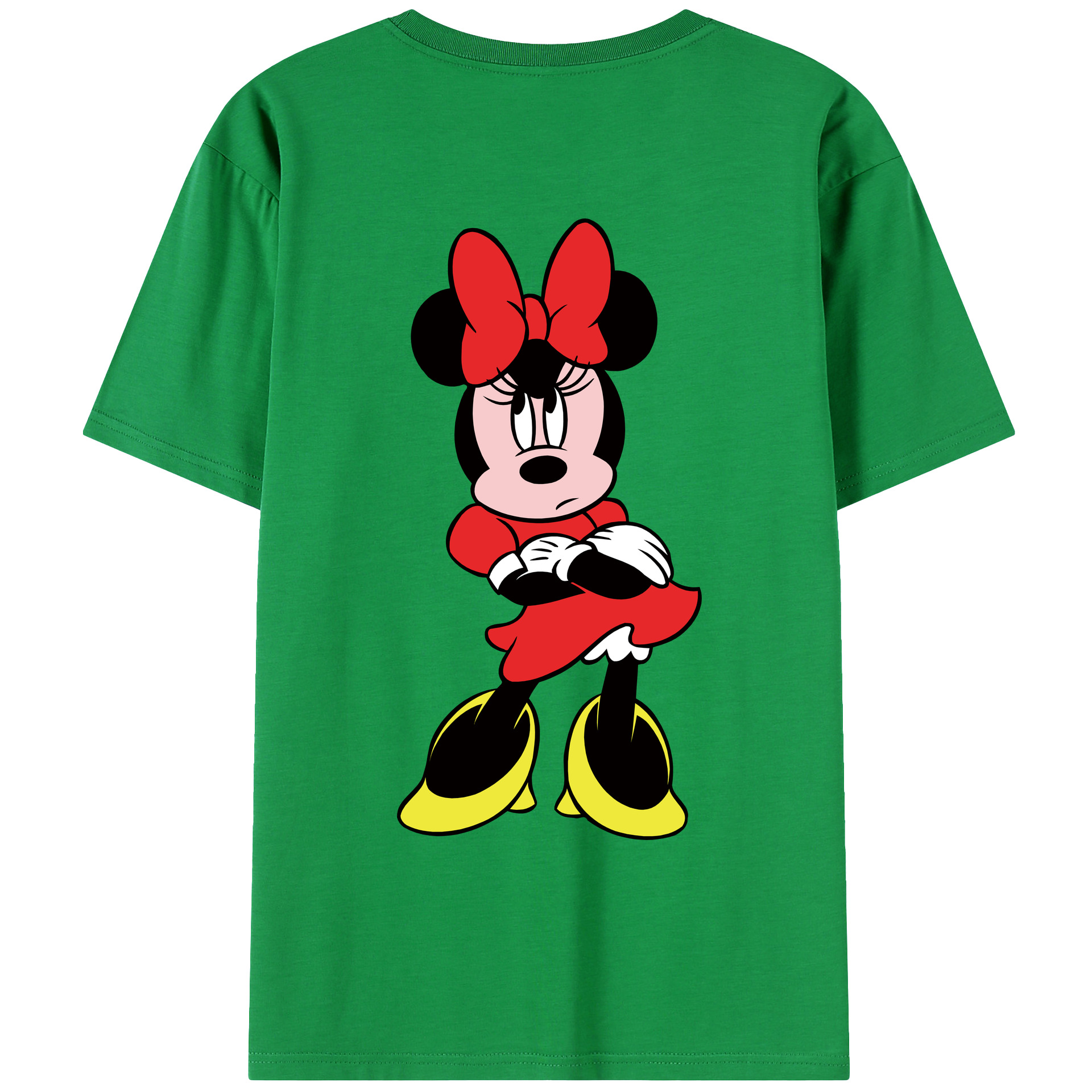 （画像用） ミッキーマウス Mickey Mouse レディース半袖Tシャツ(バックプリント)