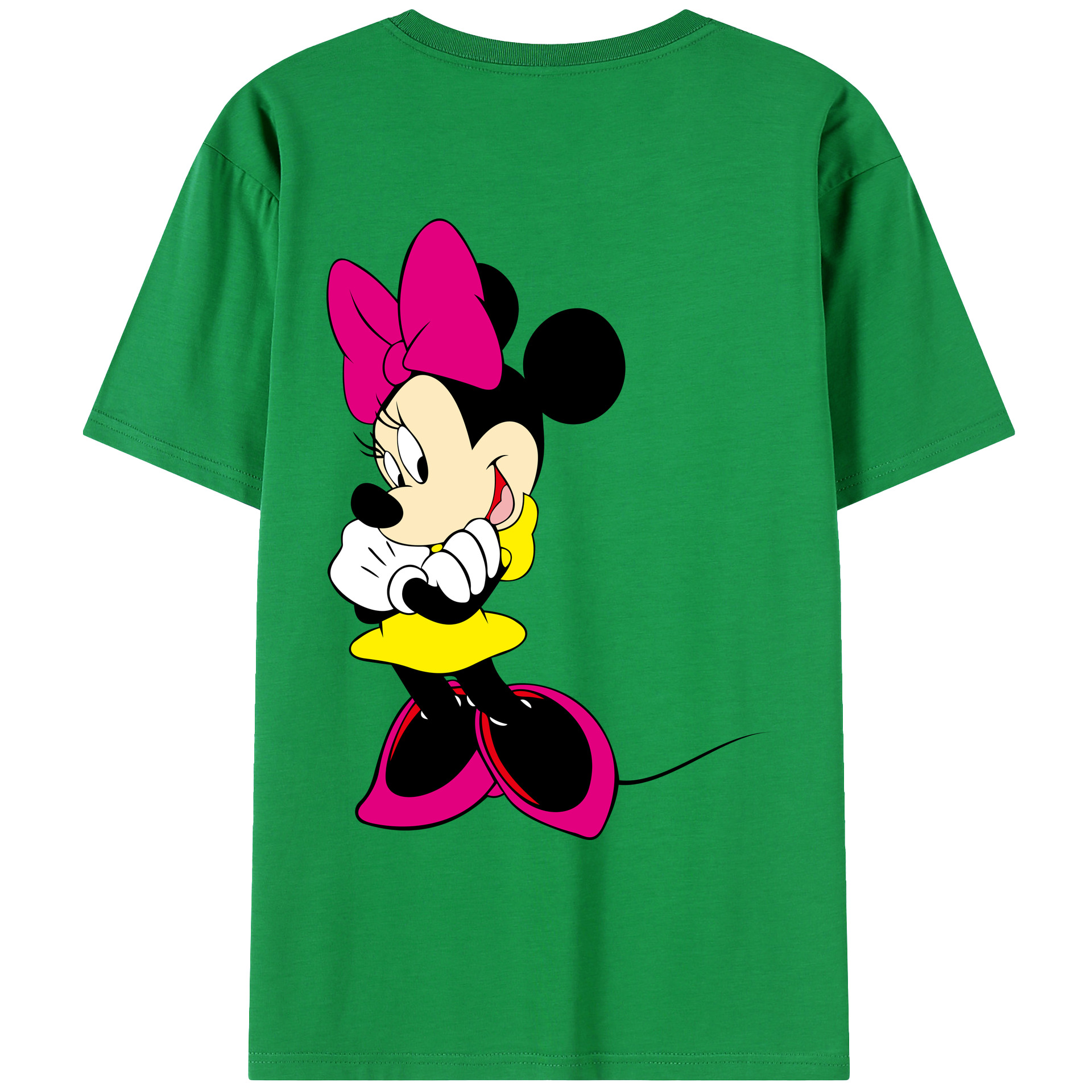 （画像用） ミッキーマウス Mickey Mouse レディース半袖Tシャツ(バックプリント)