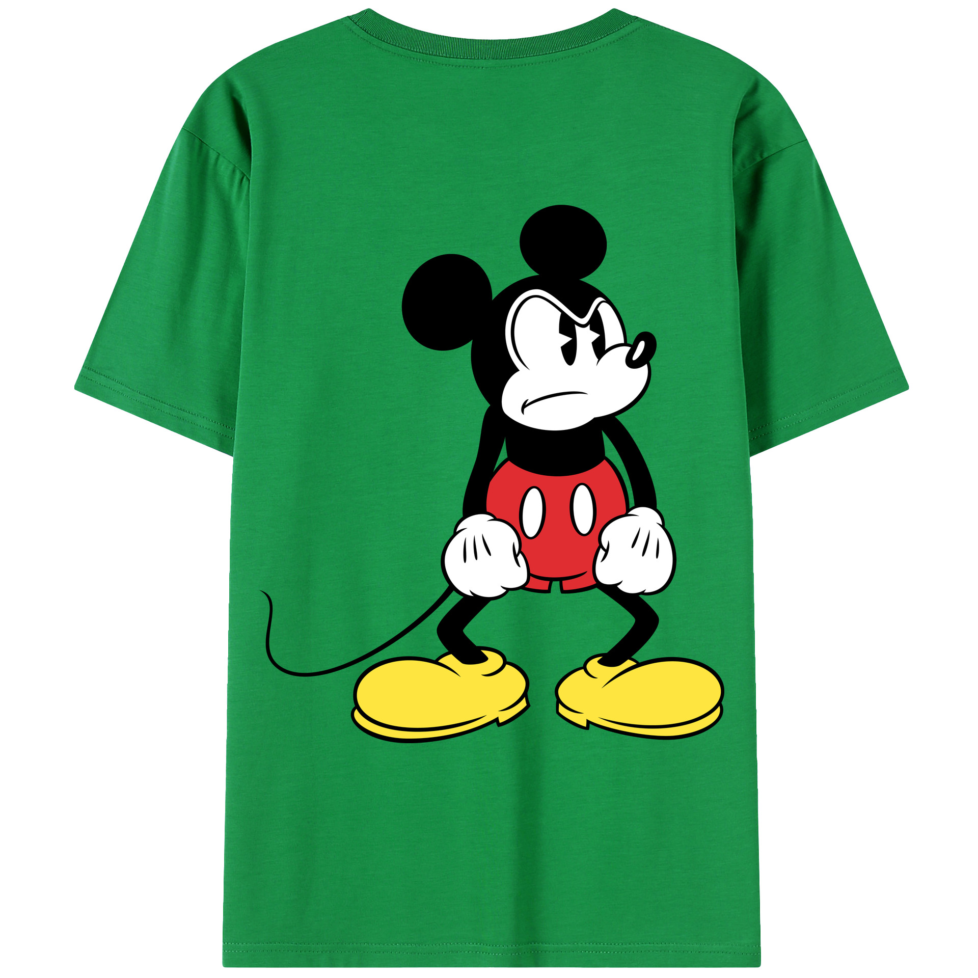 （画像用） ミッキーマウス Mickey Mouse レディース半袖Tシャツ(バックプリント)