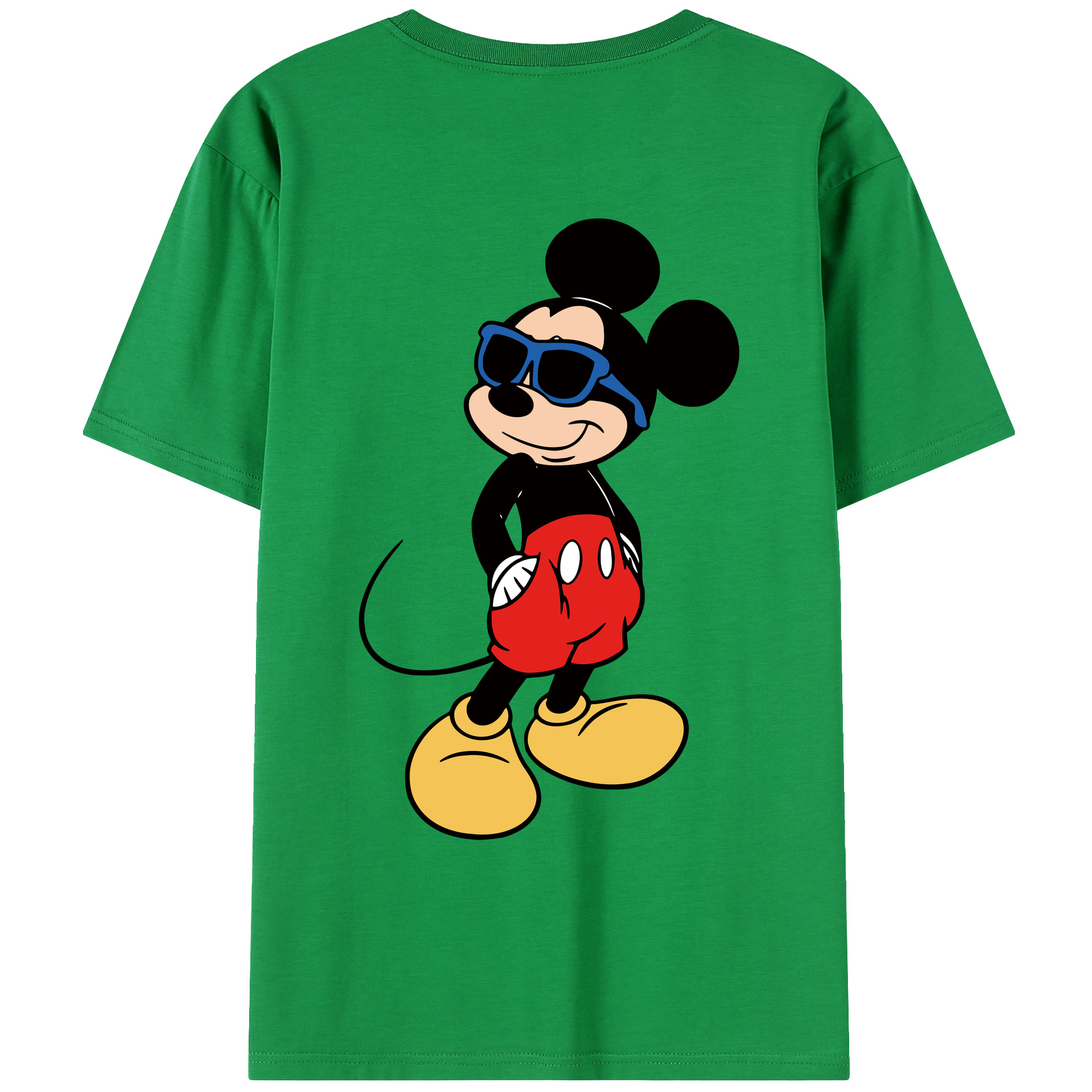 （画像用） ミッキーマウス Mickey Mouse レディース半袖Tシャツ(バックプリント)