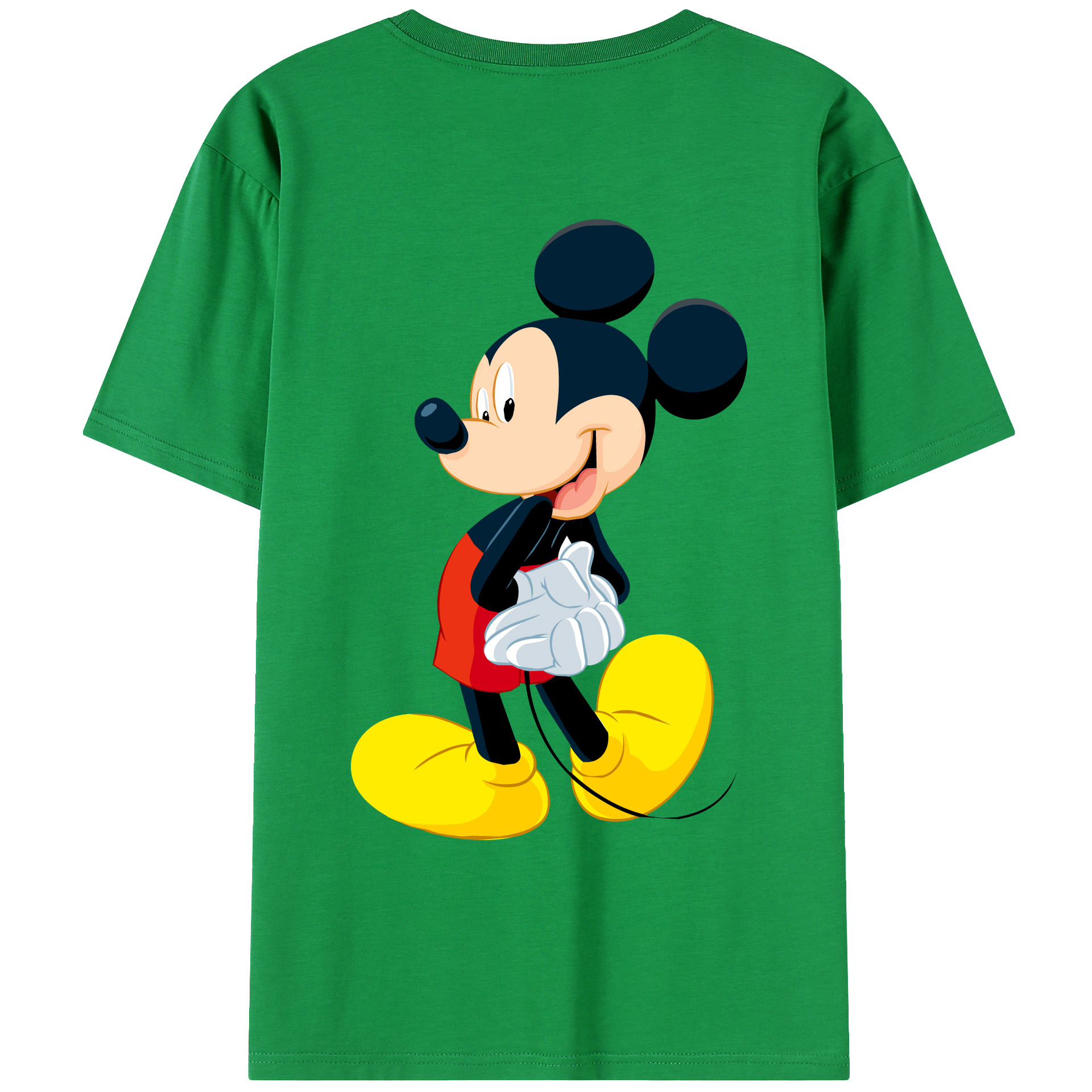 （画像用） ミッキーマウス Mickey Mouse レディース半袖Tシャツ(バックプリント)