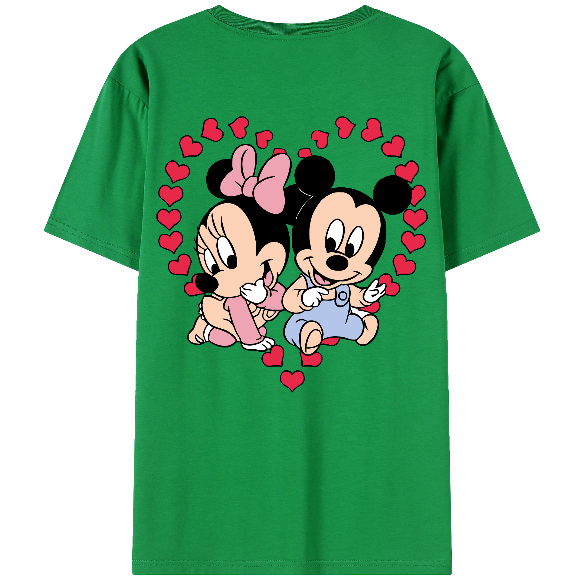 （画像用） ミッキーマウス Mickey Mouse レディース半袖Tシャツ(バックプリント)