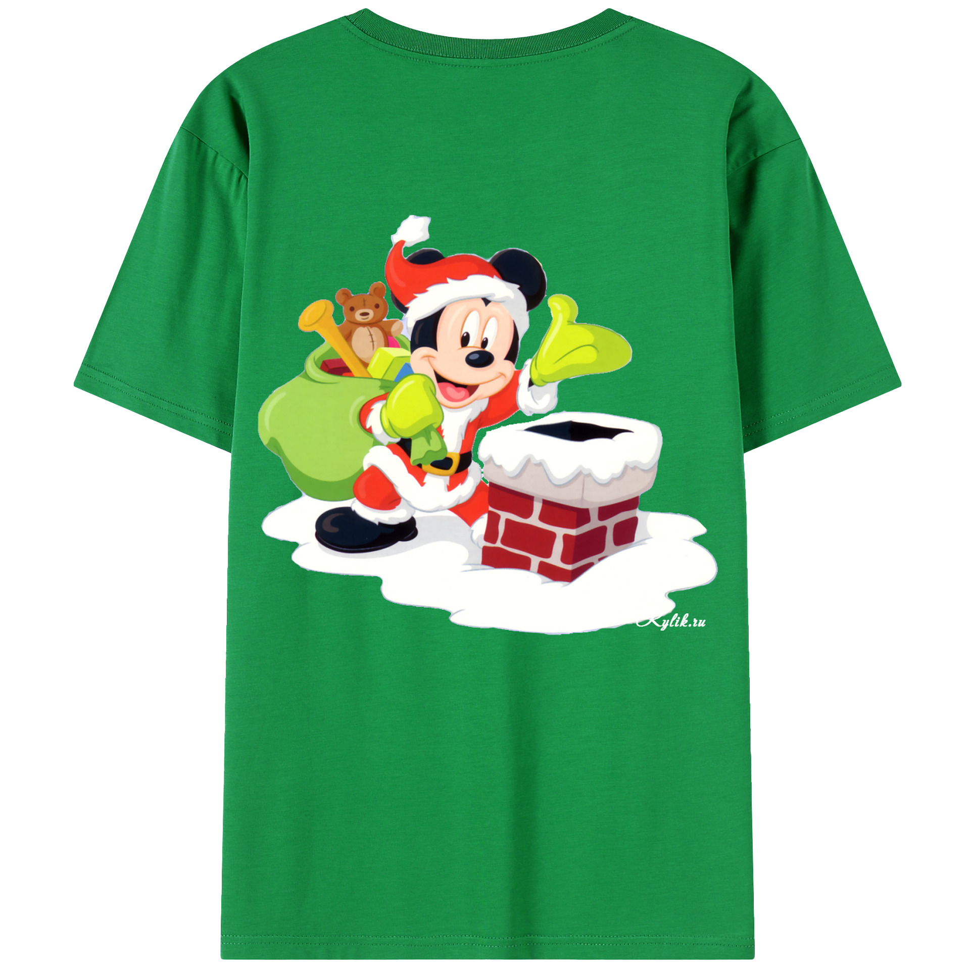（画像用） ミッキーマウス Mickey Mouse レディース半袖Tシャツ(バックプリント)