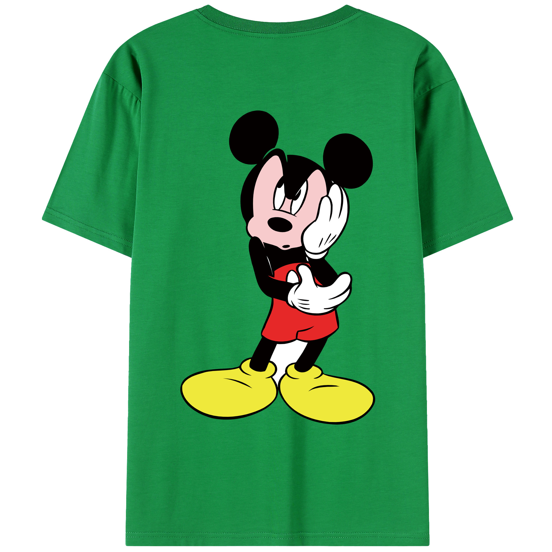 （画像用） ミッキーマウス Mickey Mouse レディース半袖Tシャツ(バックプリント)