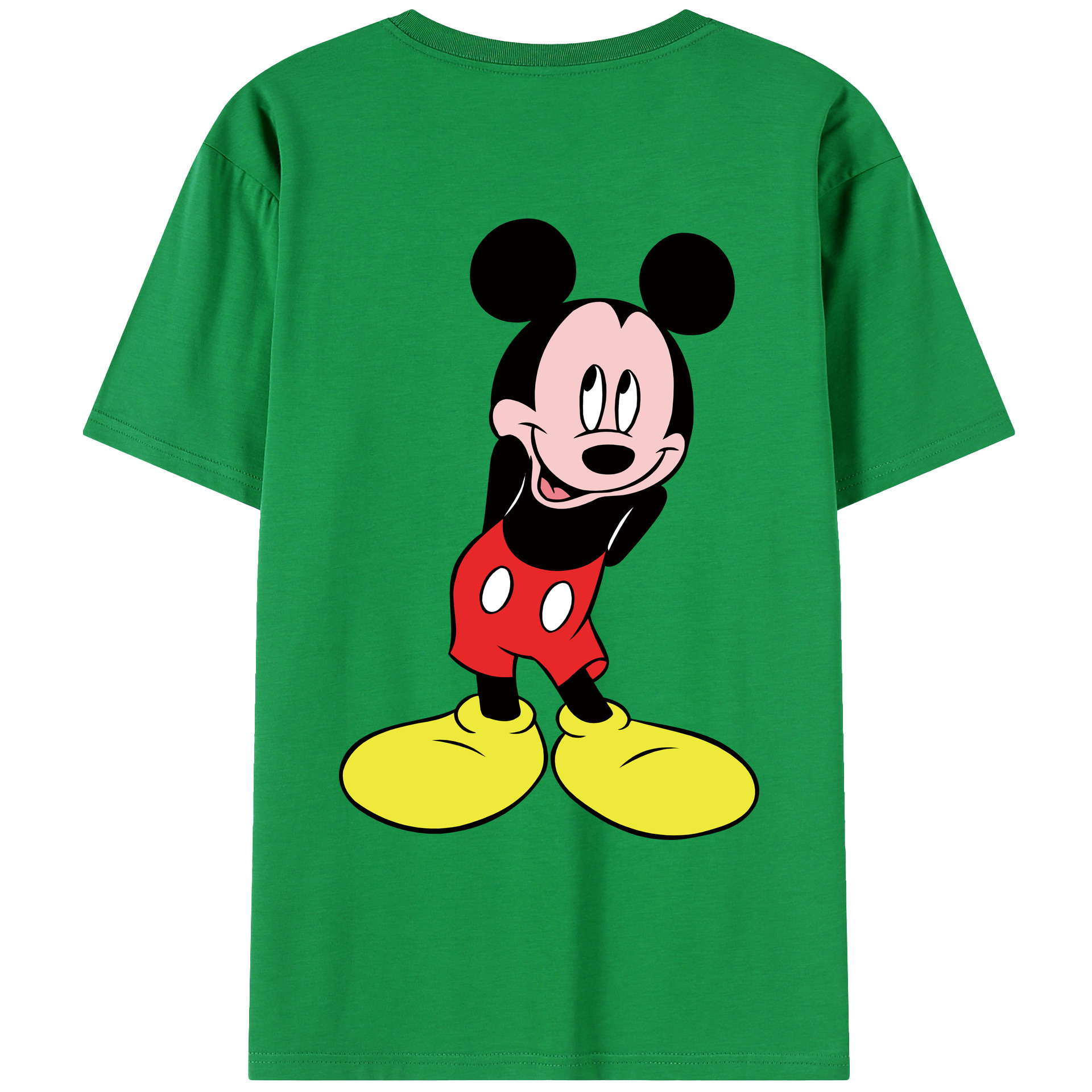 （画像用） ミッキーマウス Mickey Mouse レディース半袖Tシャツ(バックプリント)