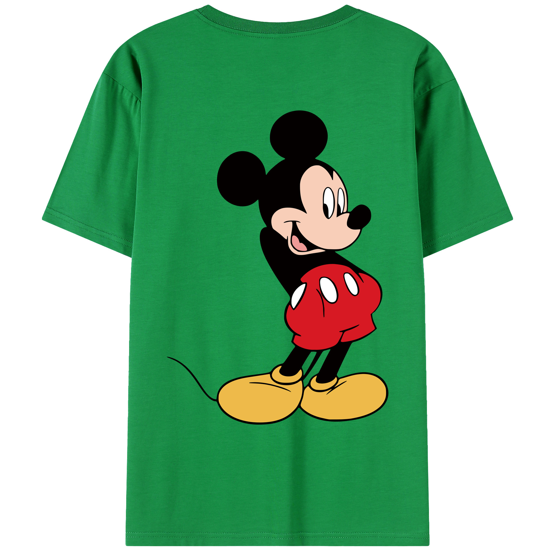 （画像用） ミッキーマウス Mickey Mouse レディース半袖Tシャツ(バックプリント)
