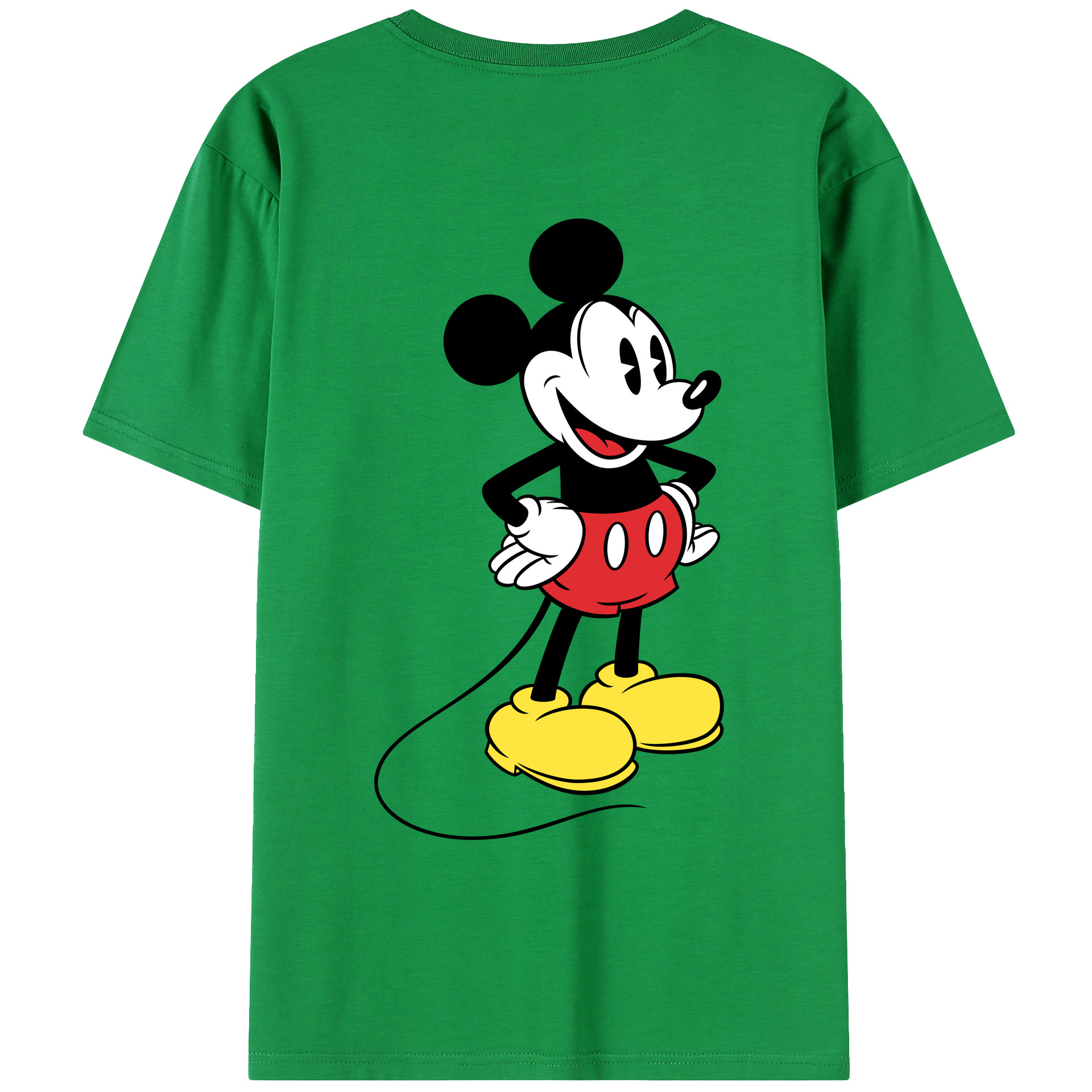 （画像用） ミッキーマウス Mickey Mouse レディース半袖Tシャツ(バックプリント)