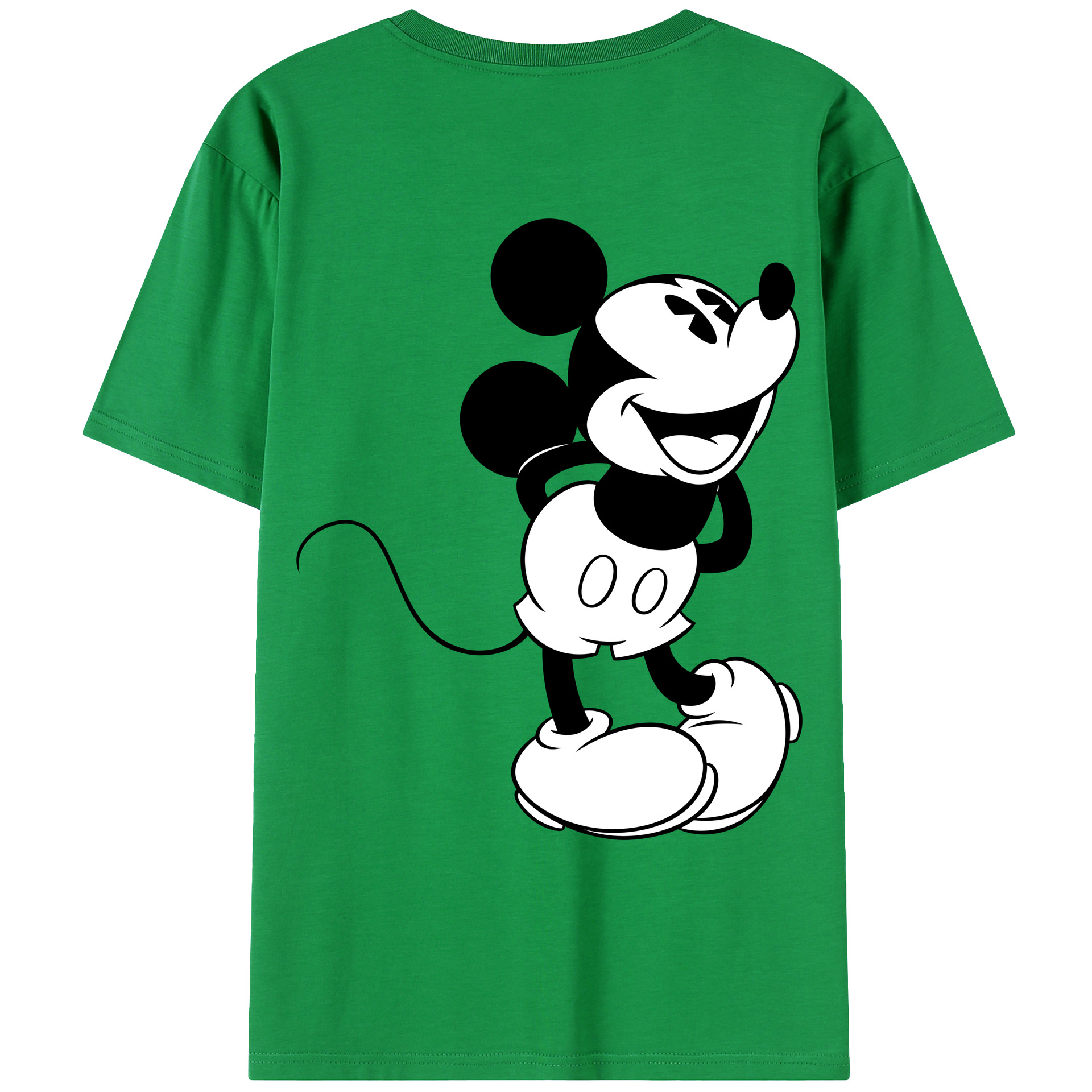 （画像用） ミッキーマウス Mickey Mouse レディース半袖Tシャツ(バックプリント)