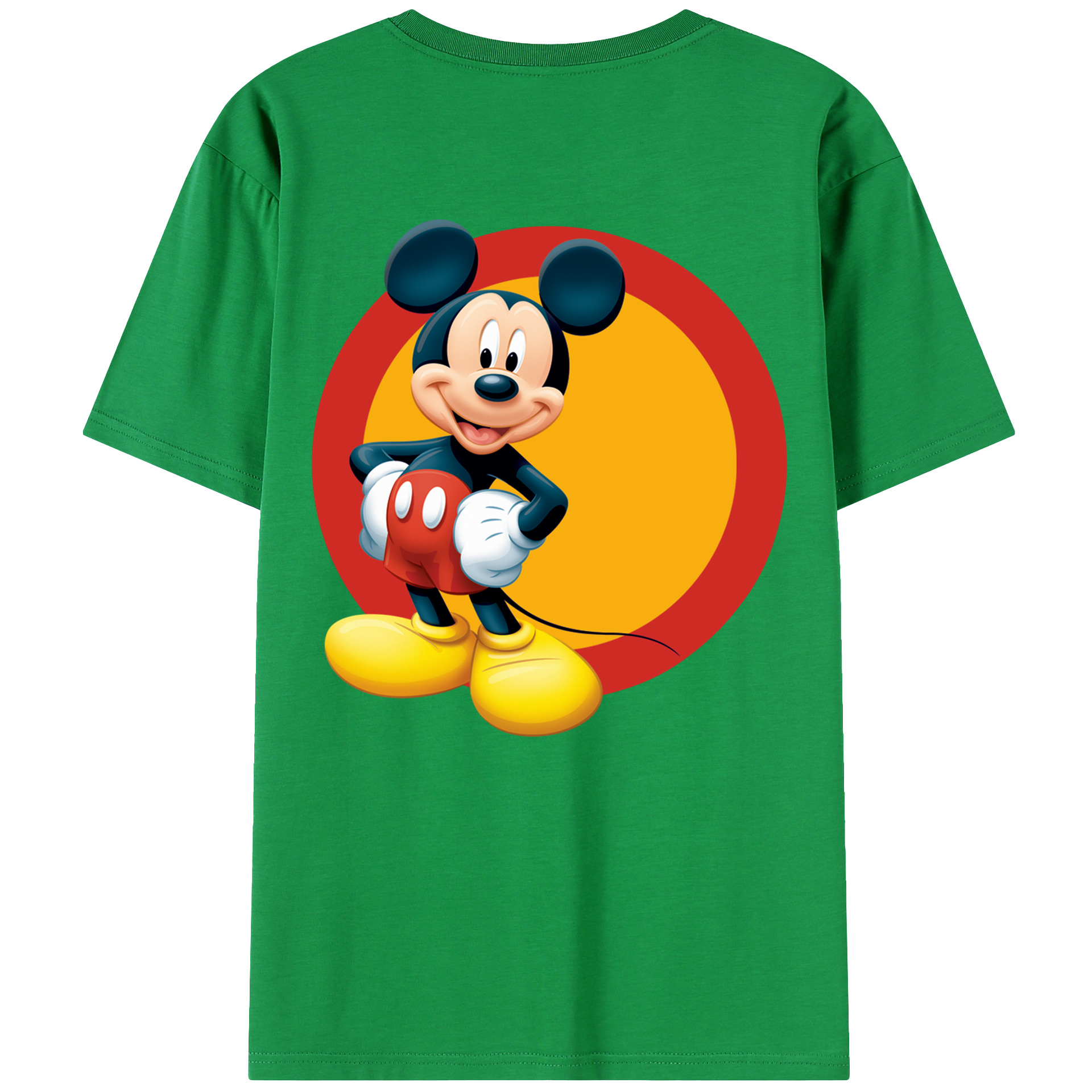 （画像用） ミッキーマウス Mickey Mouse レディース半袖Tシャツ(バックプリント)