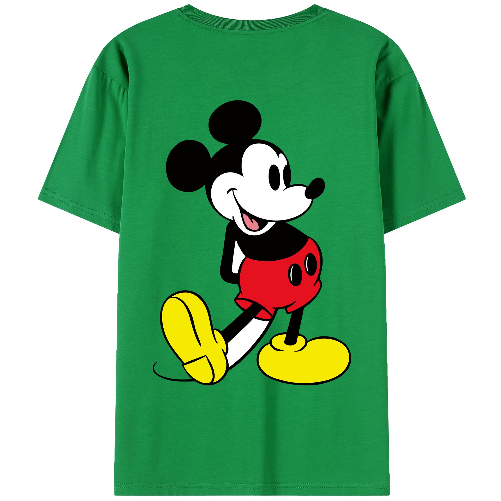 （画像用） ミッキーマウス Mickey Mouse レディース半袖Tシャツ(バックプリント)