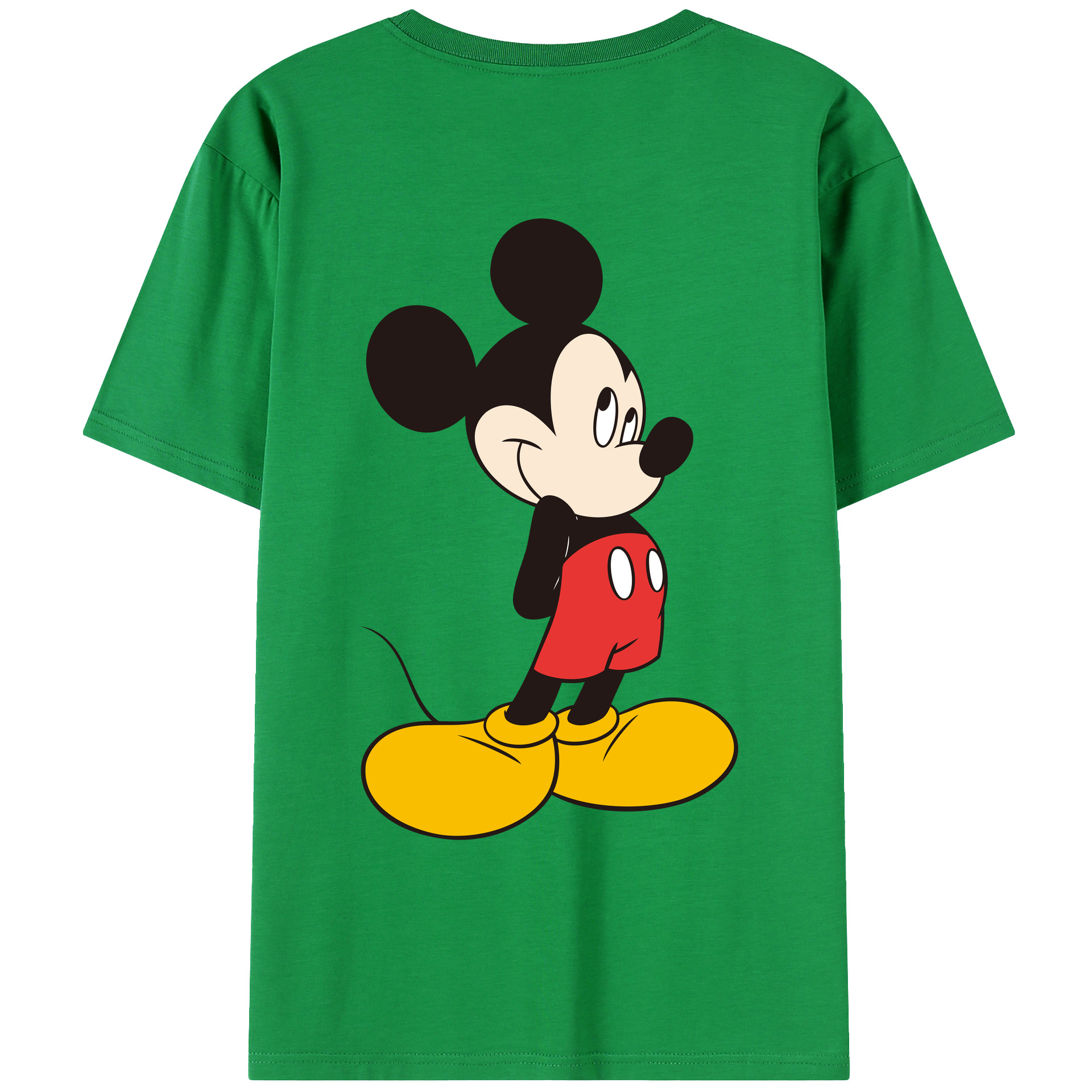 （画像用） ミッキーマウス Mickey Mouse レディース半袖Tシャツ(バックプリント)