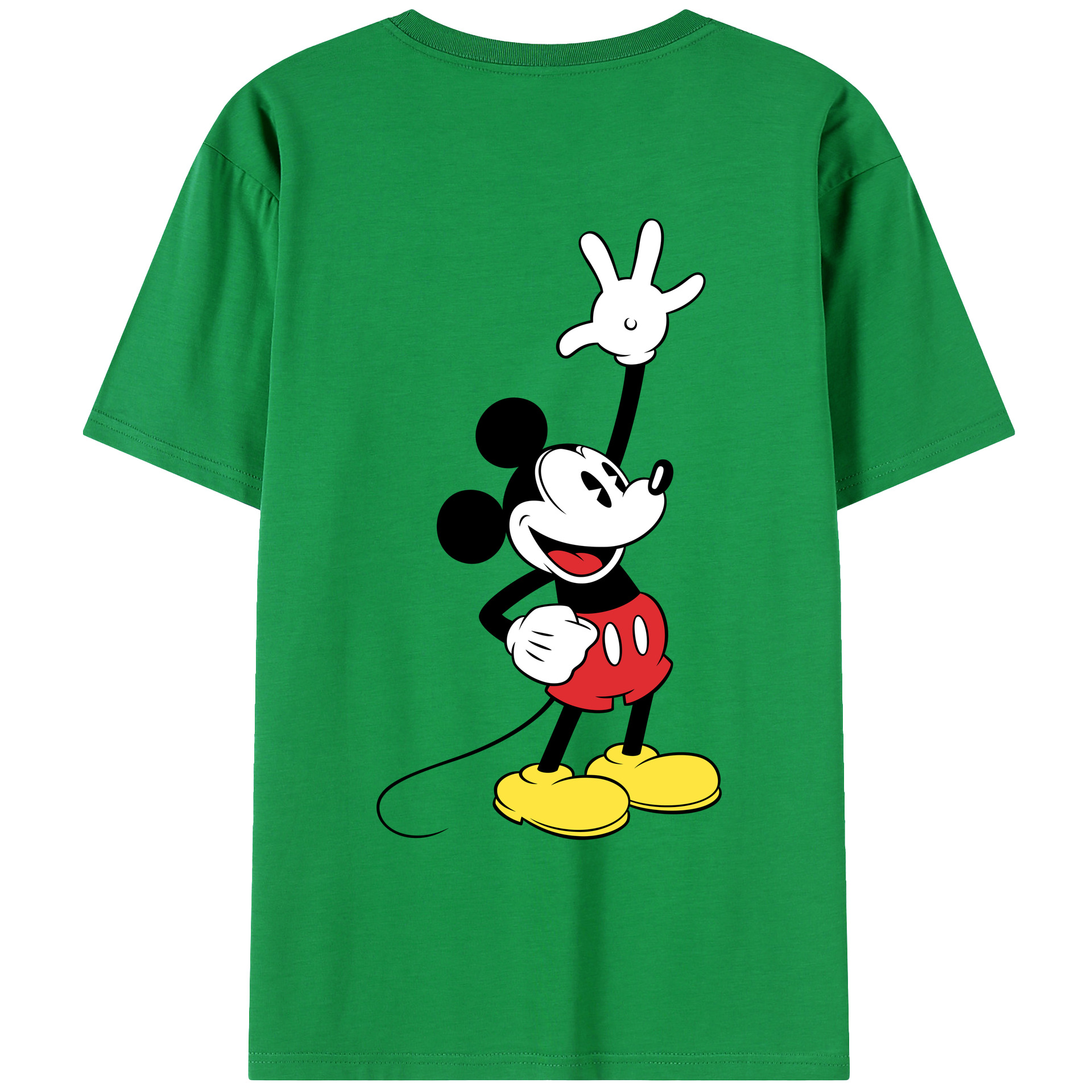 （画像用） ミッキーマウス Mickey Mouse レディース半袖Tシャツ(バックプリント)