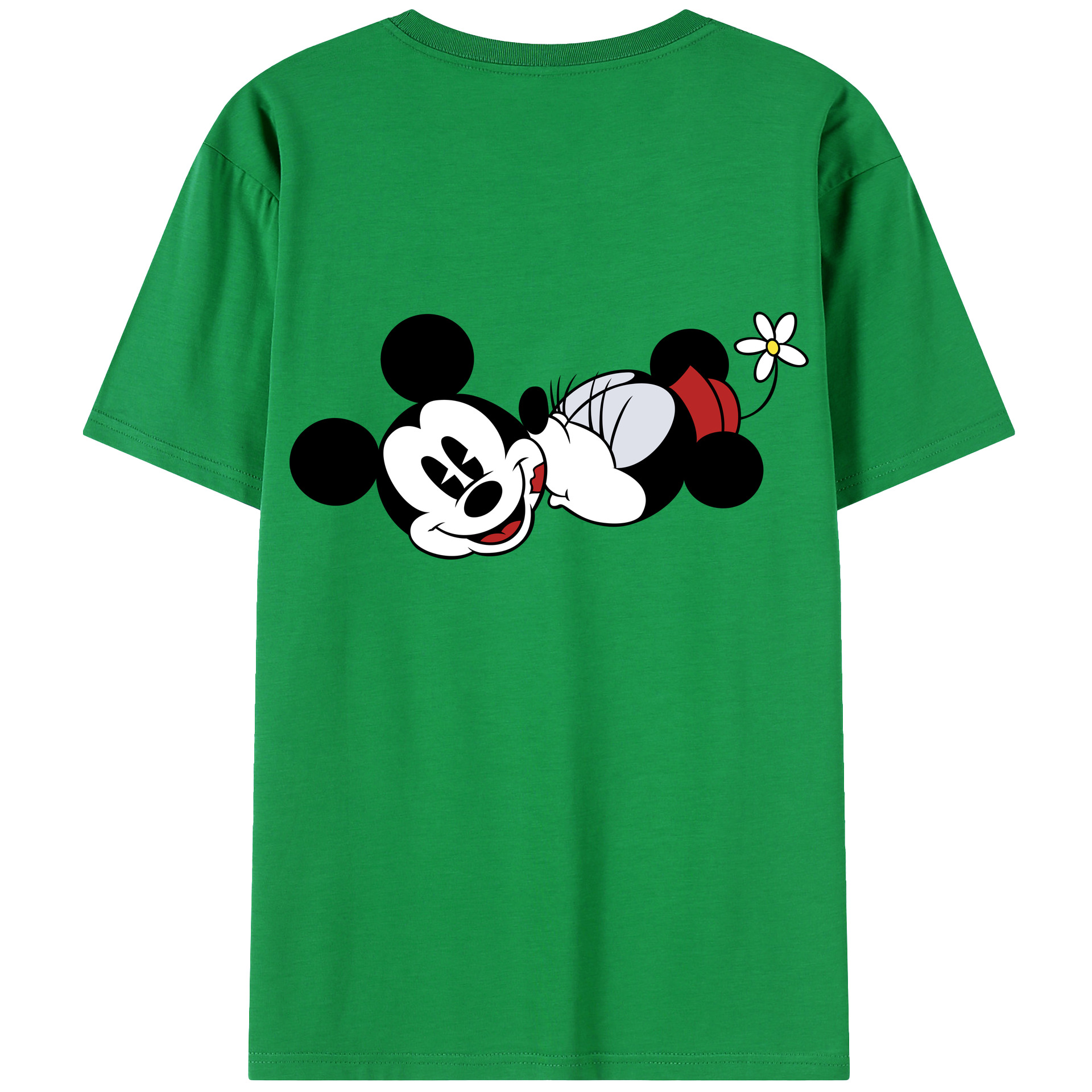 （画像用） ミッキーマウス Mickey Mouse レディース半袖Tシャツ(バックプリント)