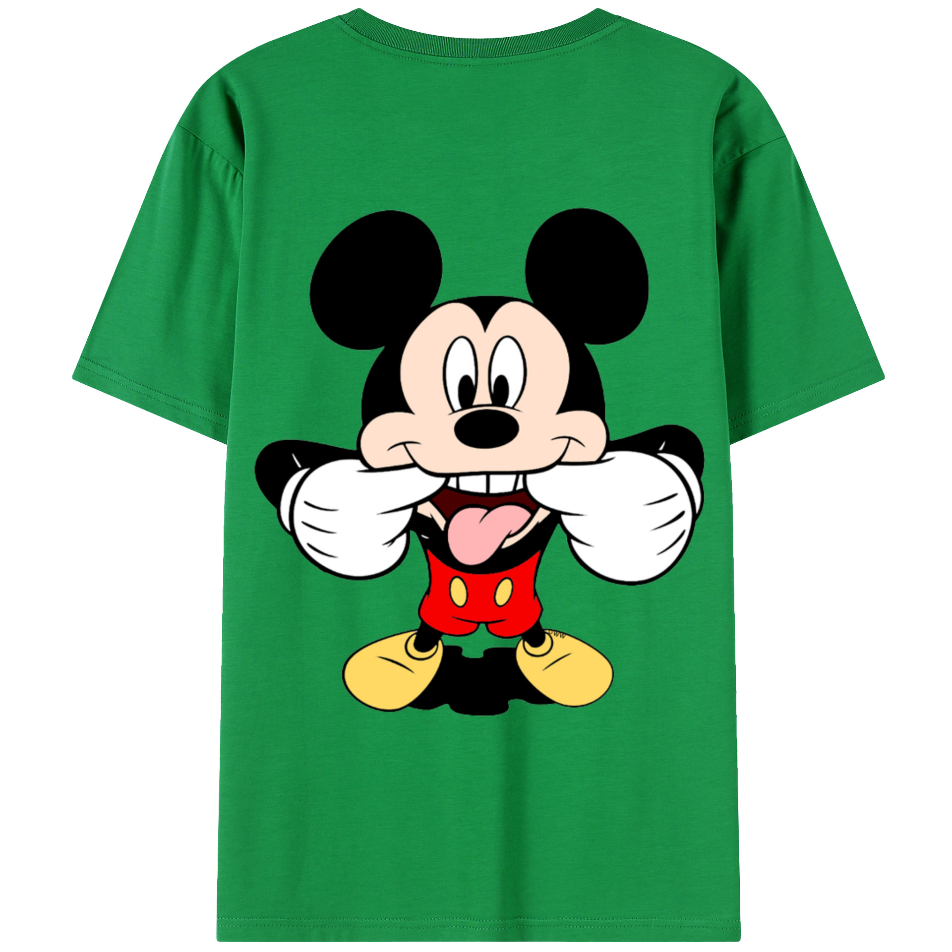 （画像用） ミッキーマウス Mickey Mouse レディース半袖Tシャツ(バックプリント)
