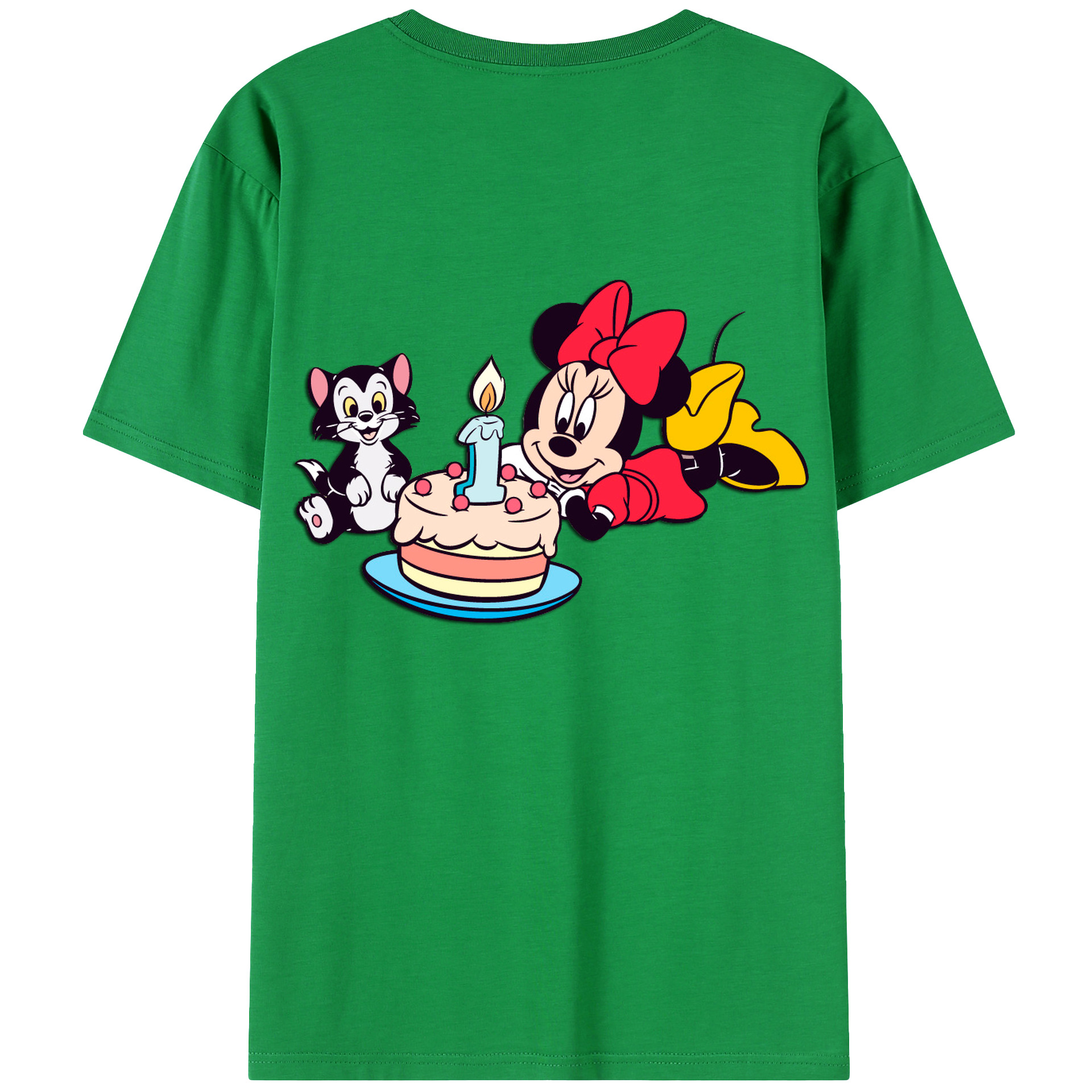 （画像用） ミッキーマウス Mickey Mouse レディース半袖Tシャツ(バックプリント)