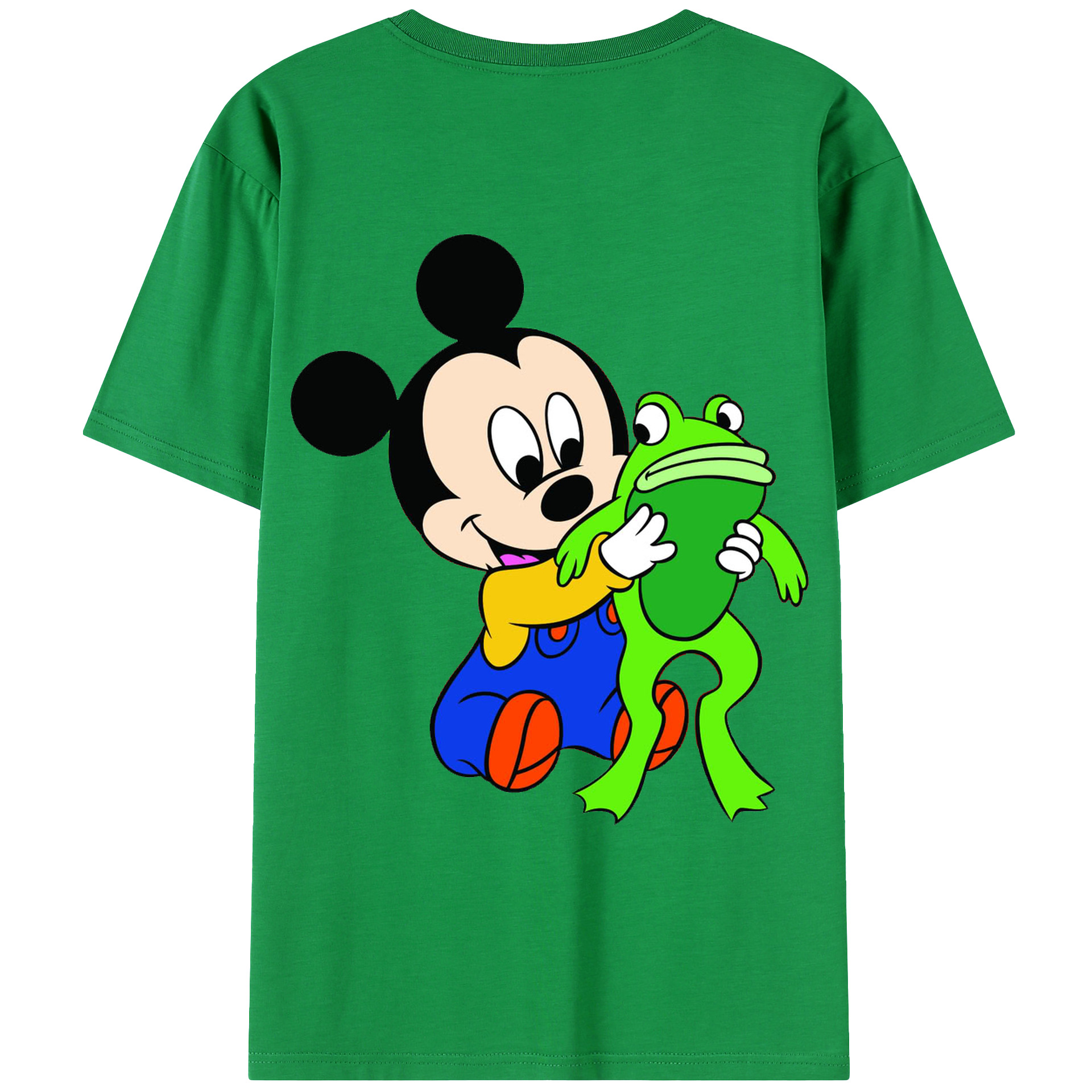 （画像用） ミッキーマウス Mickey Mouse レディース半袖Tシャツ(バックプリント)