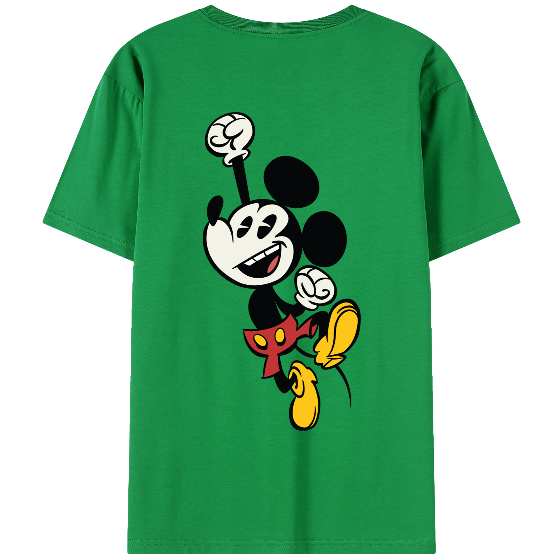 （画像用） ミッキーマウス Mickey Mouse レディース半袖Tシャツ(バックプリント)