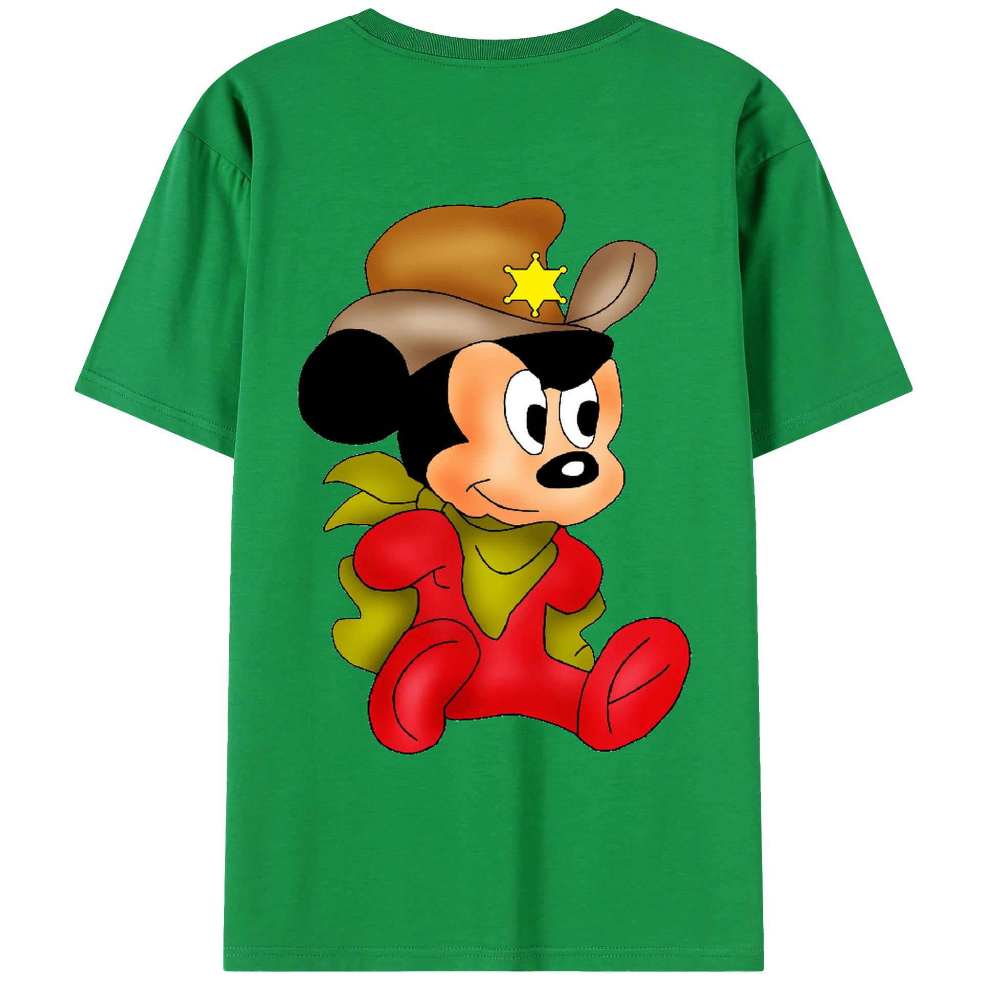 （画像用） ミッキーマウス Mickey Mouse レディース半袖Tシャツ(バックプリント)
