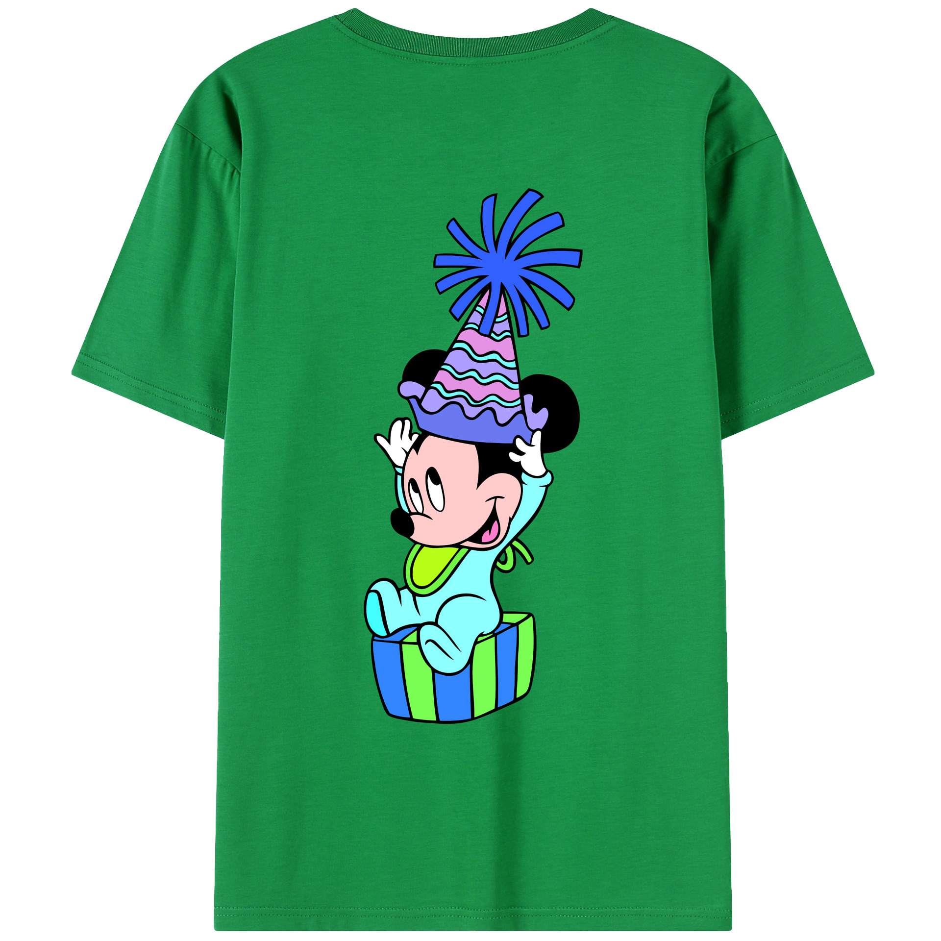 （画像用） ミッキーマウス Mickey Mouse レディース半袖Tシャツ(バックプリント)