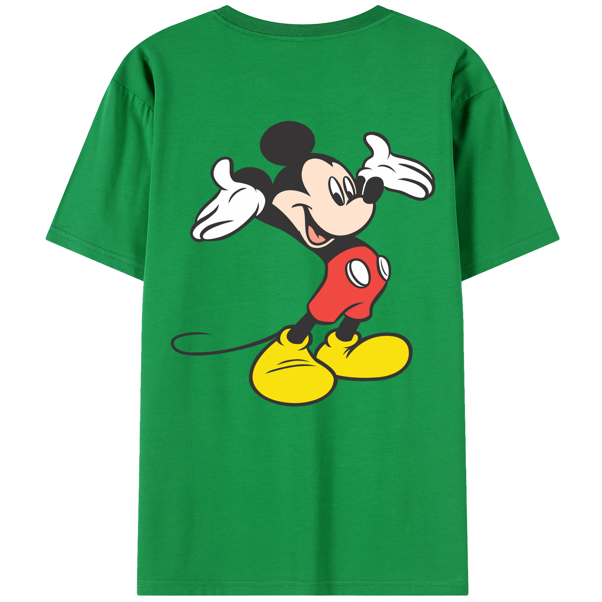 （画像用） ミッキーマウス Mickey Mouse レディース半袖Tシャツ(バックプリント)