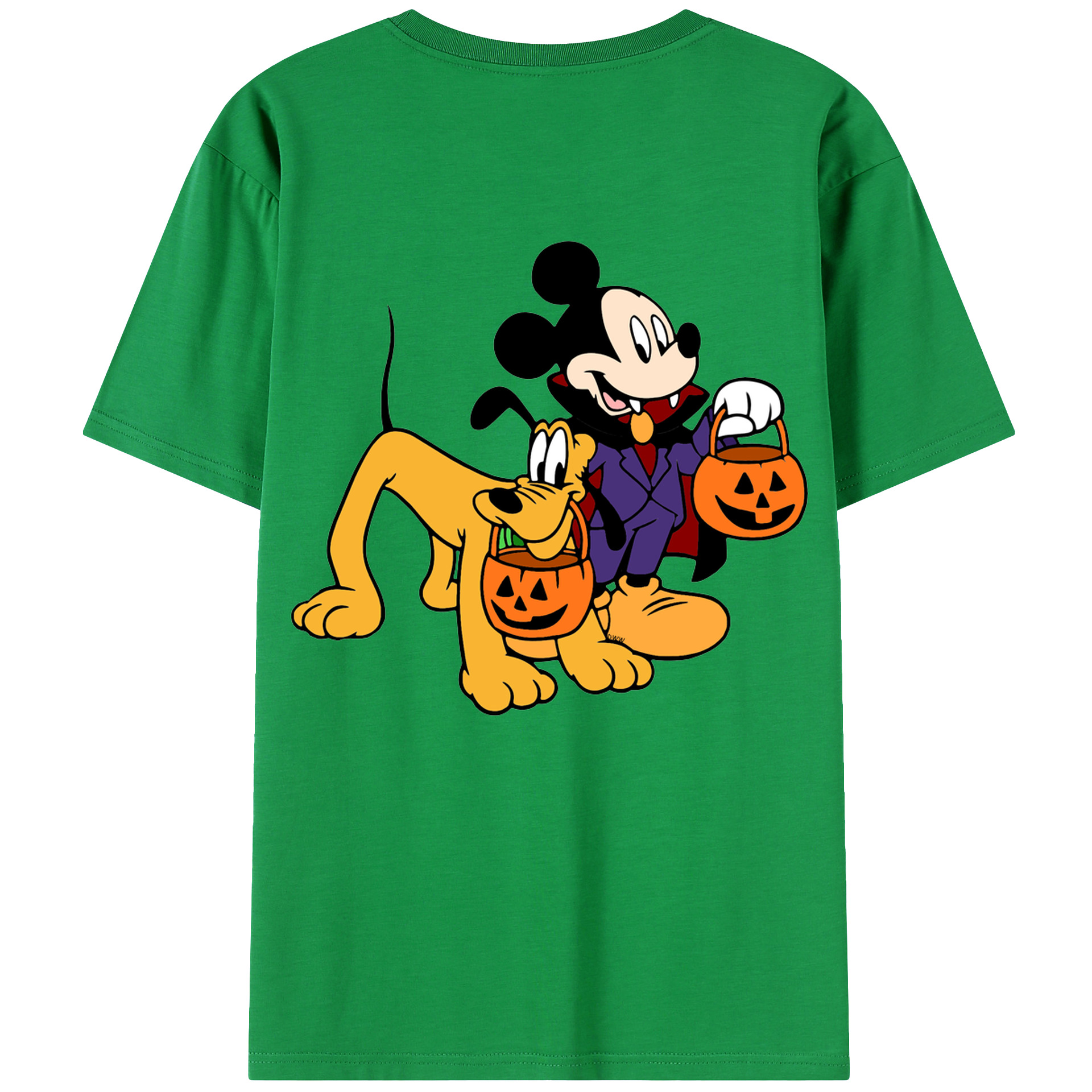 （画像用） ミッキーマウス Mickey Mouse レディース半袖Tシャツ(バックプリント)