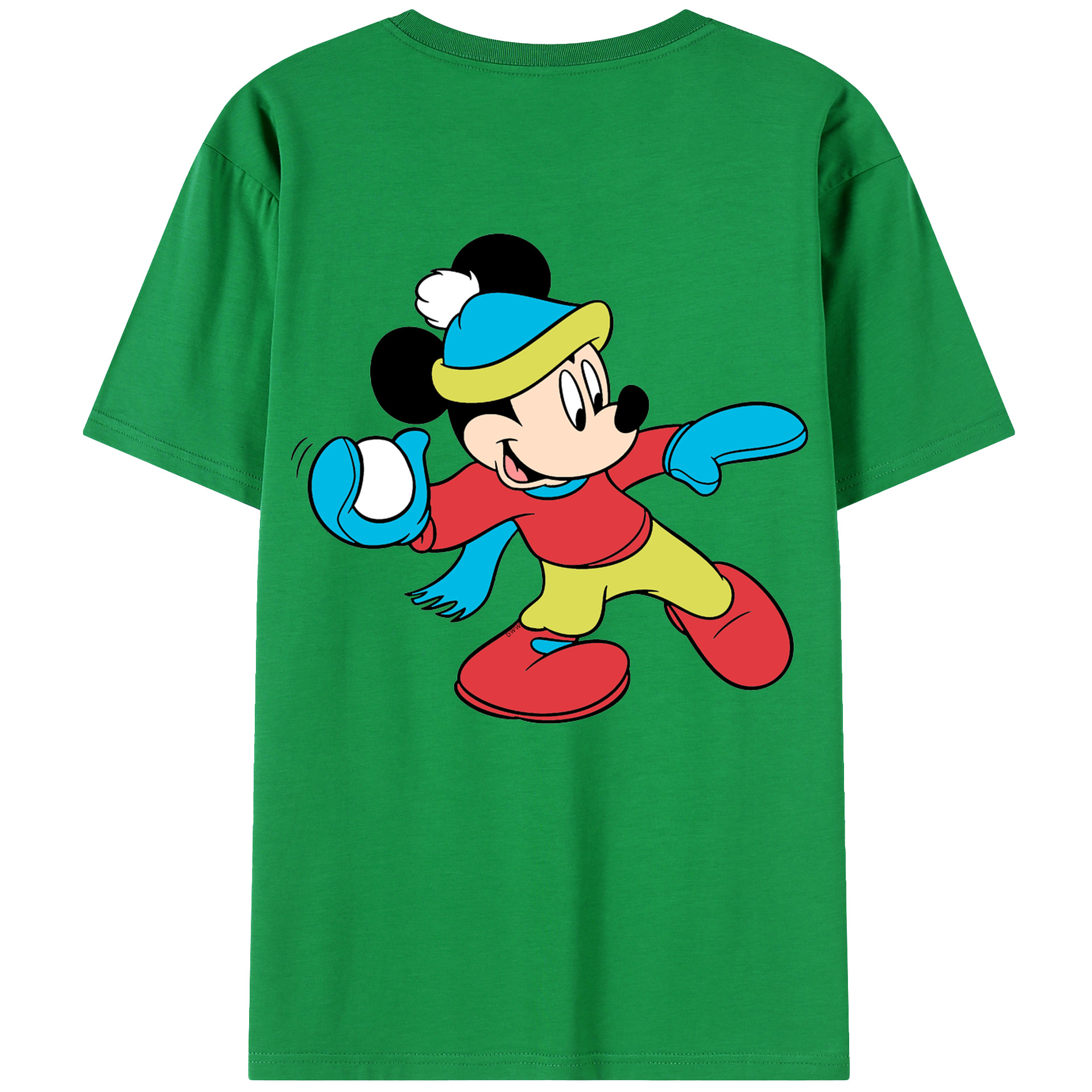 （画像用） ミッキーマウス Mickey Mouse レディース半袖Tシャツ(バックプリント)