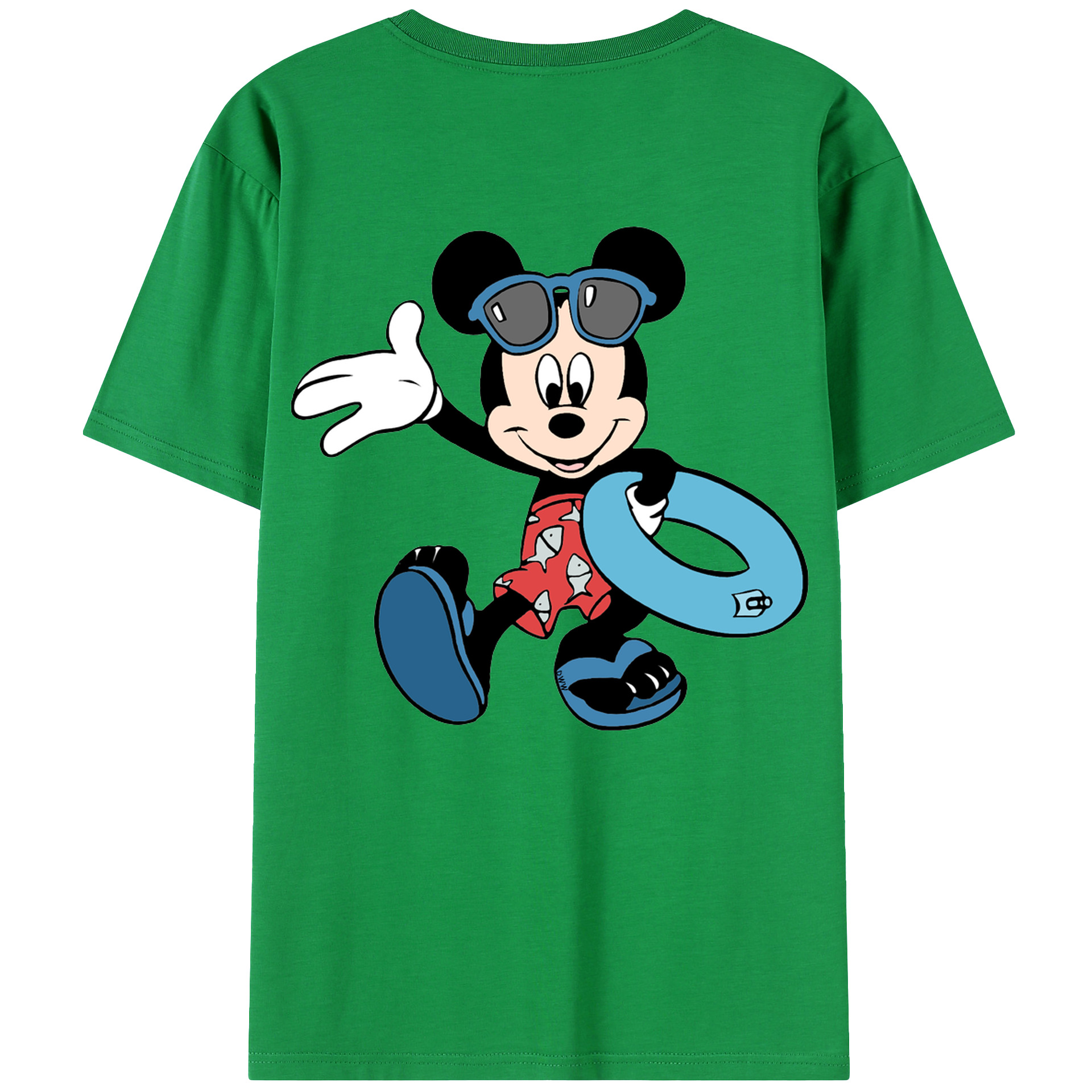 （画像用） ミッキーマウス Mickey Mouse レディース半袖Tシャツ(バックプリント)