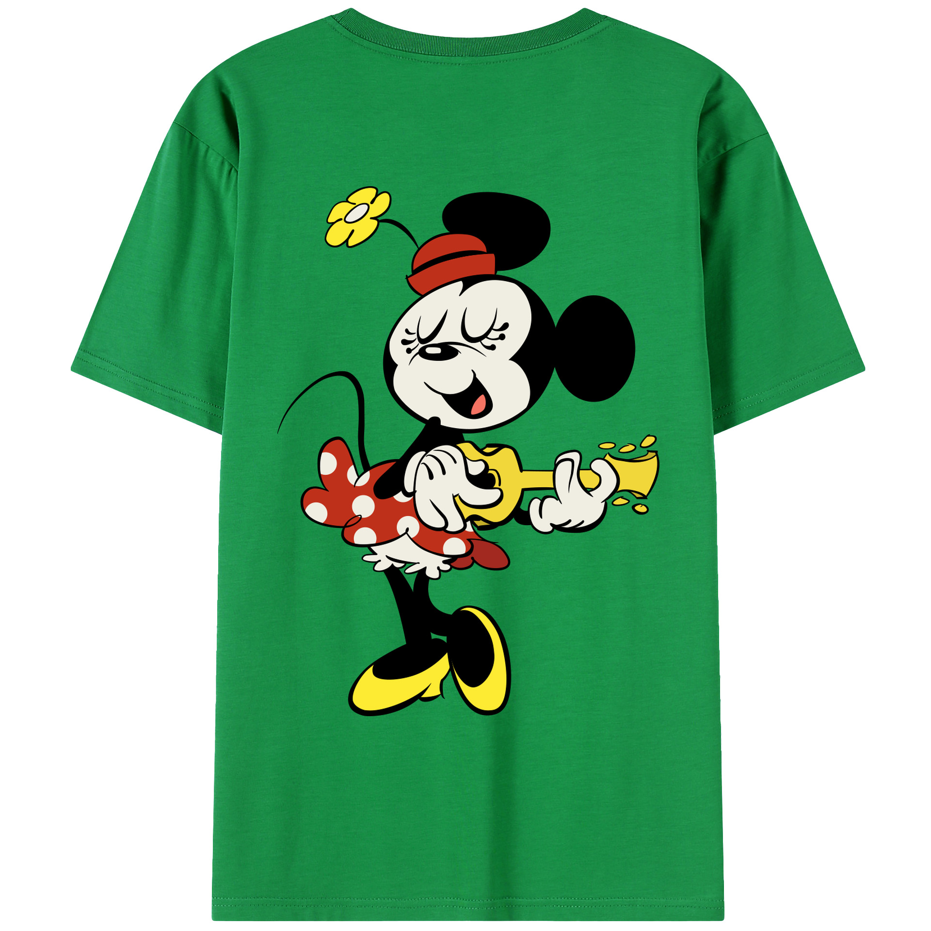 （画像用） ミッキーマウス Mickey Mouse レディース半袖Tシャツ(バックプリント)