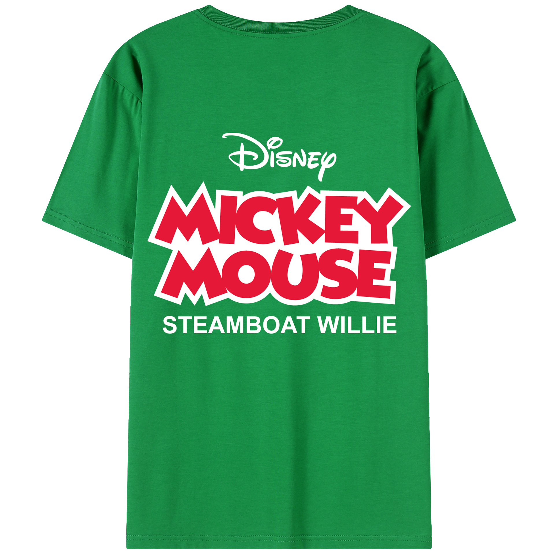 （画像用） ミッキーマウス Mickey Mouse レディース半袖Tシャツ(バックプリント)