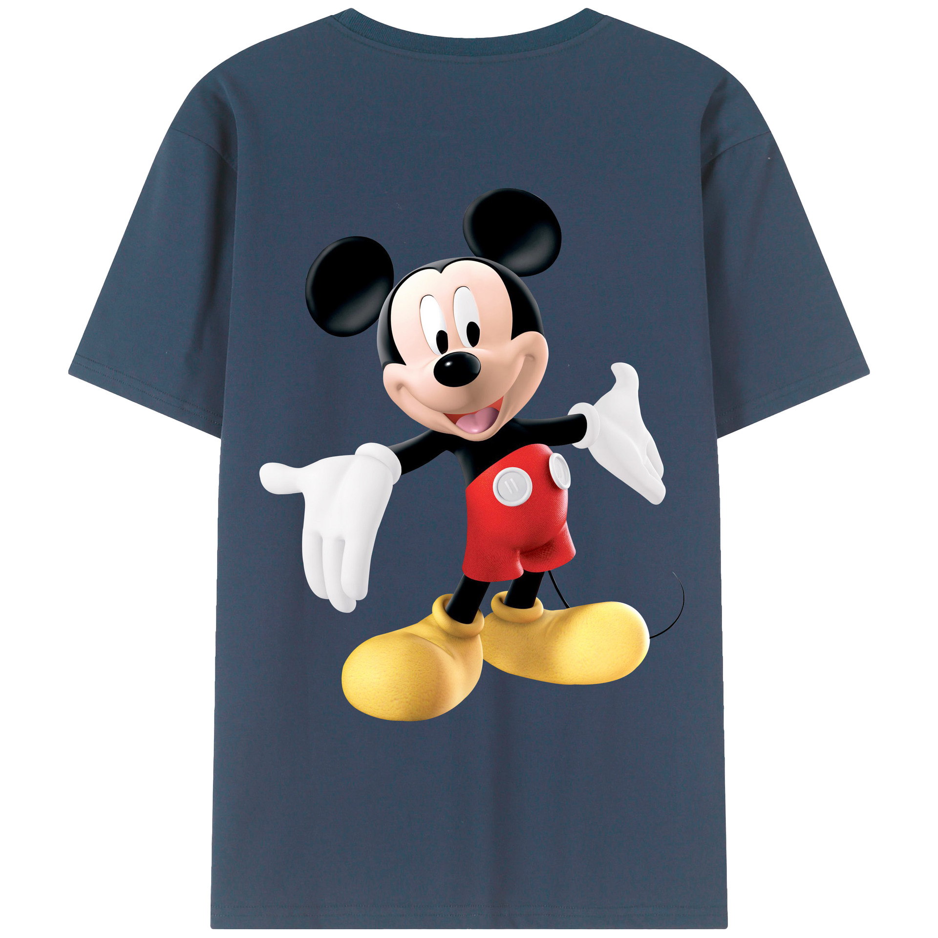 （画像用） ミッキーマウス Mickey Mouse レディース半袖Tシャツ(バックプリント)