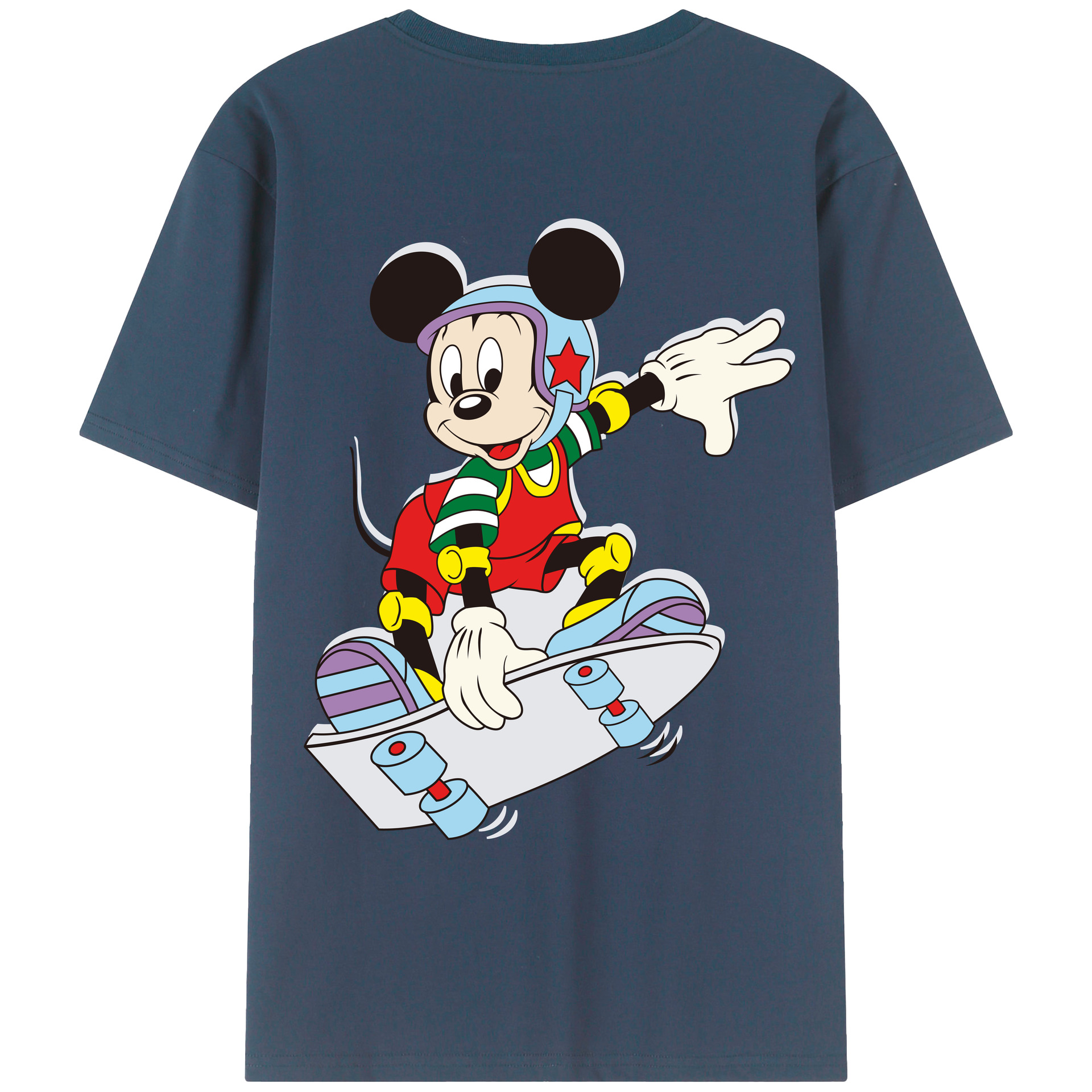（画像用） ミッキーマウス Mickey Mouse レディース半袖Tシャツ(バックプリント)