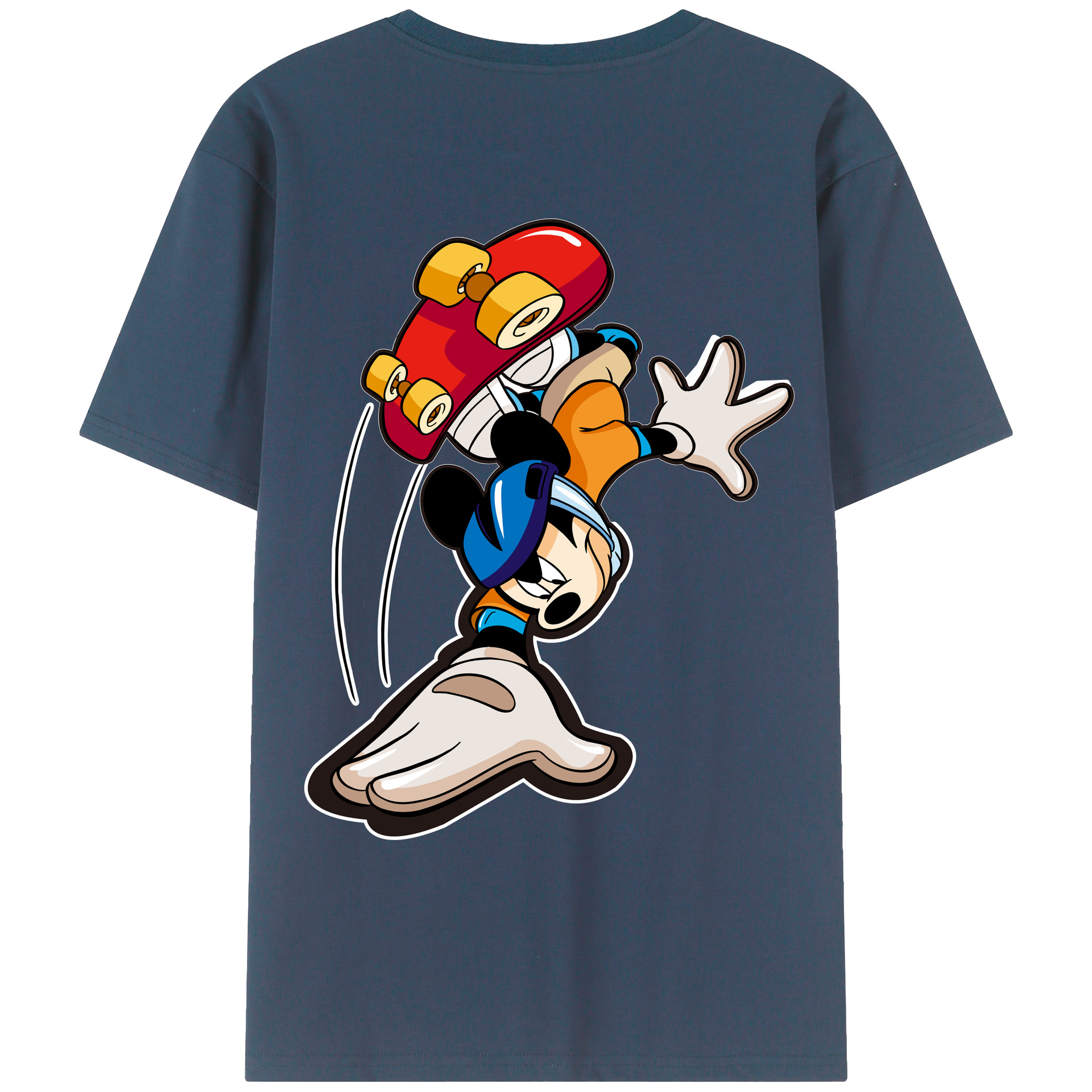 （画像用） ミッキーマウス Mickey Mouse レディース半袖Tシャツ(バックプリント)