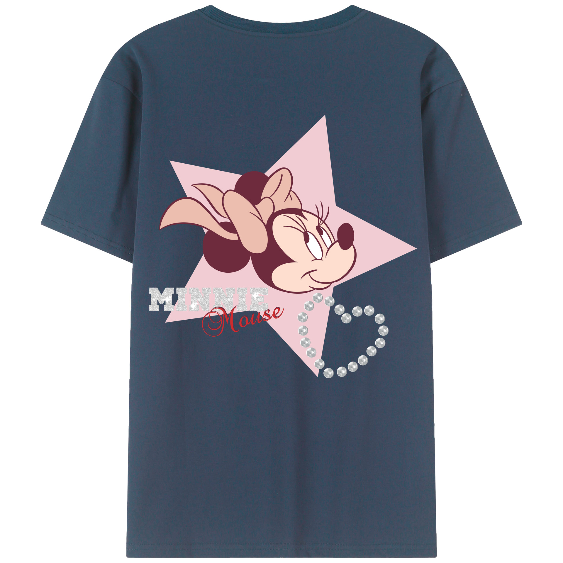 （画像用） ミッキーマウス Mickey Mouse レディース半袖Tシャツ(バックプリント)
