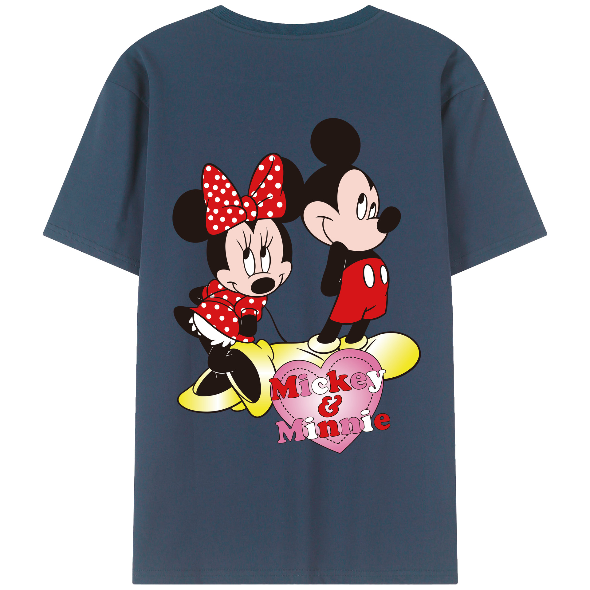 （画像用） ミッキーマウス Mickey Mouse レディース半袖Tシャツ(バックプリント)