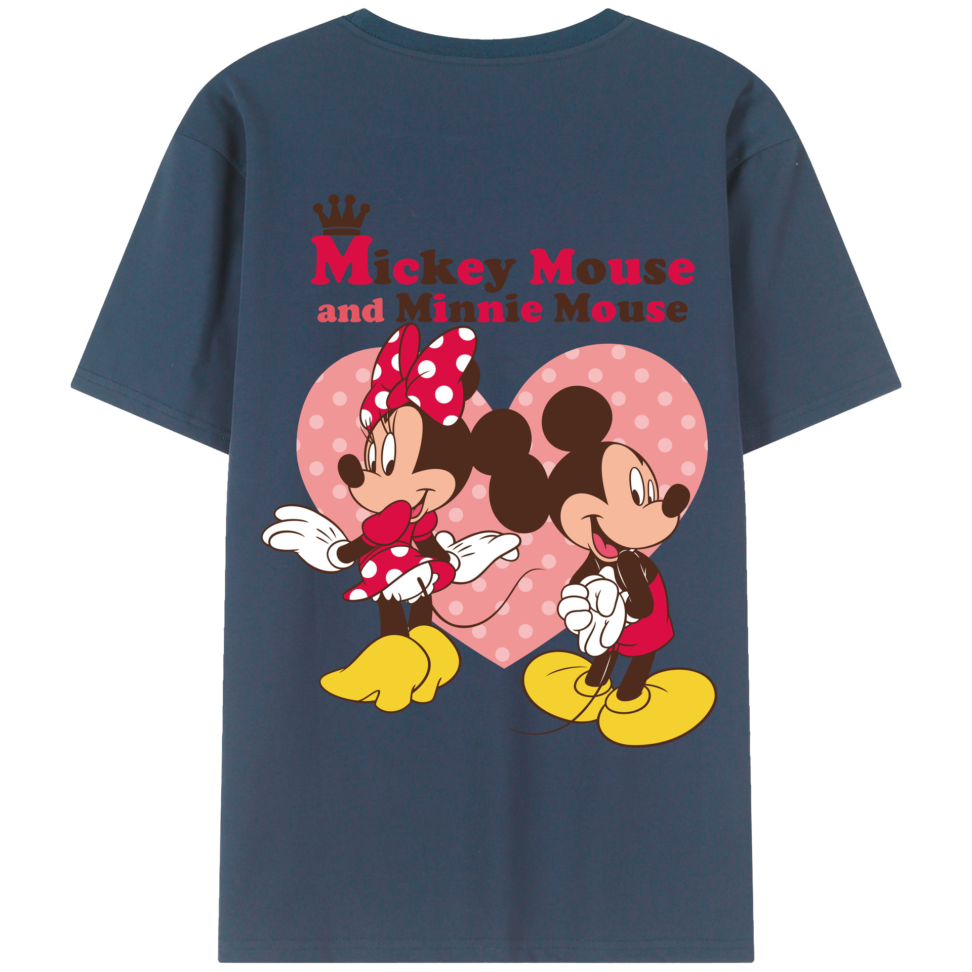 （画像用） ミッキーマウス Mickey Mouse レディース半袖Tシャツ(バックプリント)