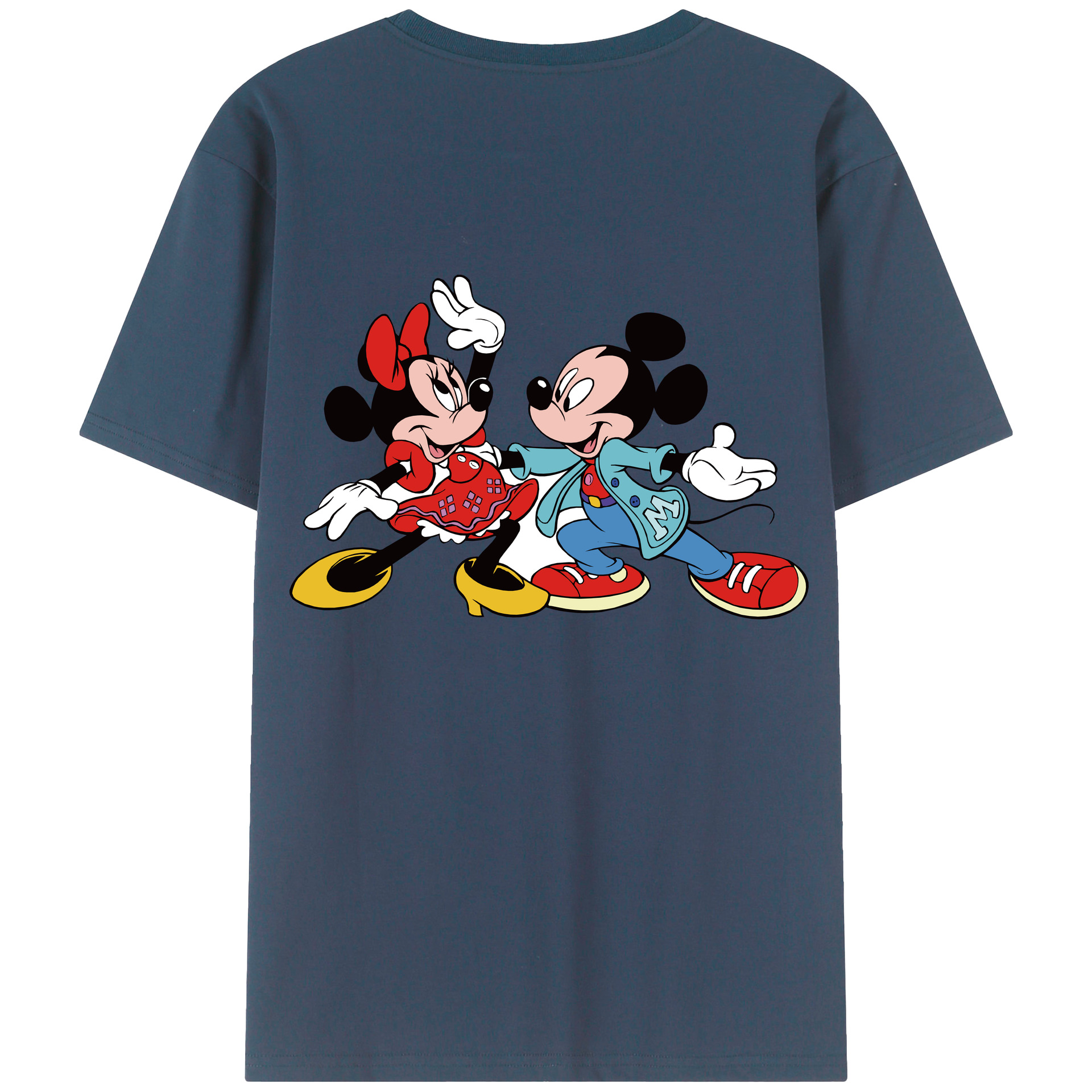（画像用） ミッキーマウス Mickey Mouse レディース半袖Tシャツ(バックプリント)