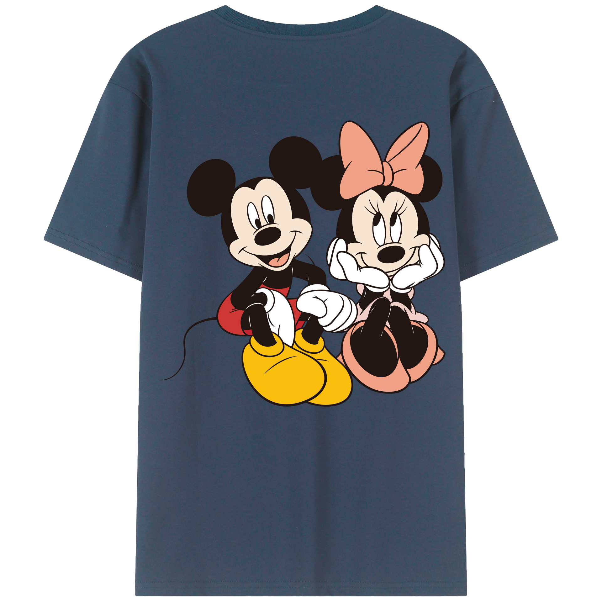 （画像用） ミッキーマウス Mickey Mouse レディース半袖Tシャツ(バックプリント)